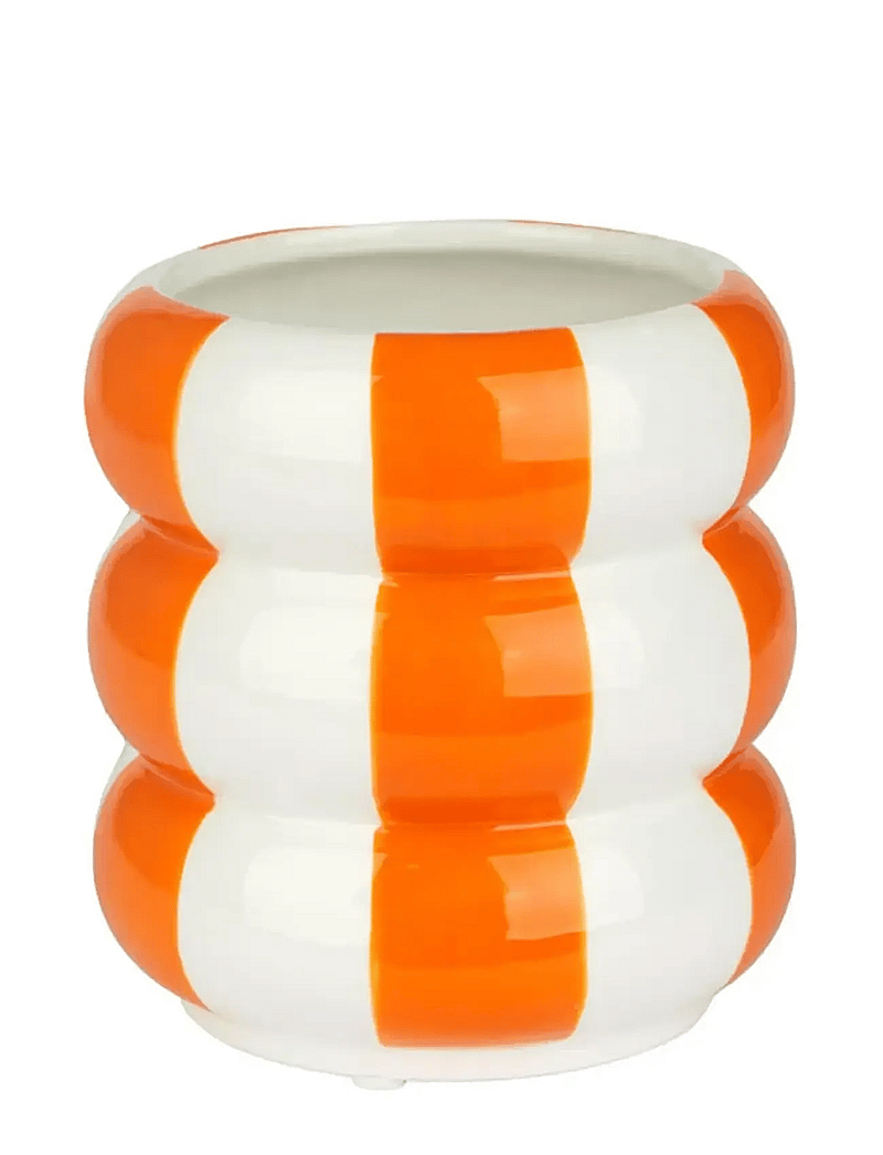 Balvi - Ceramic plant pot Floats - osta hinna alusel - orange/ white - 0