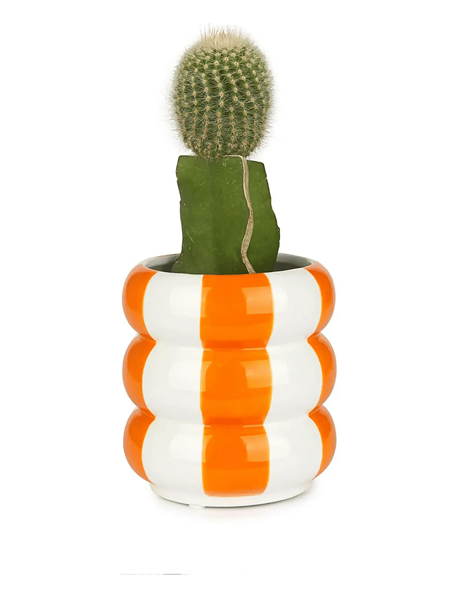 Balvi - Ceramic plant pot Floats - madalaimad hinnad - orange/ white - 1