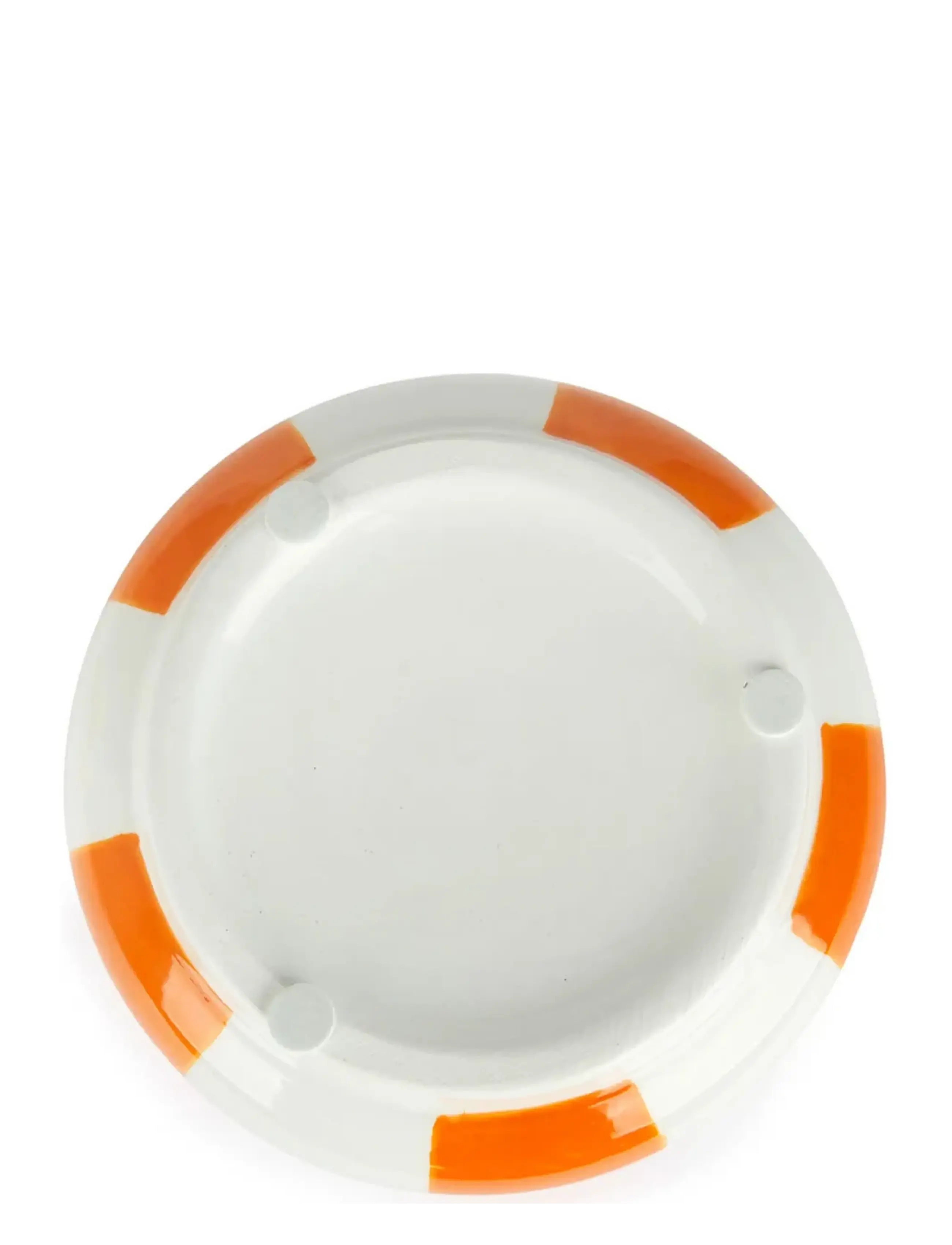 Balvi - Keraaminen kukkaruukku kelluu, oranssi, 12 cm - ruukut - orange/ white - 4