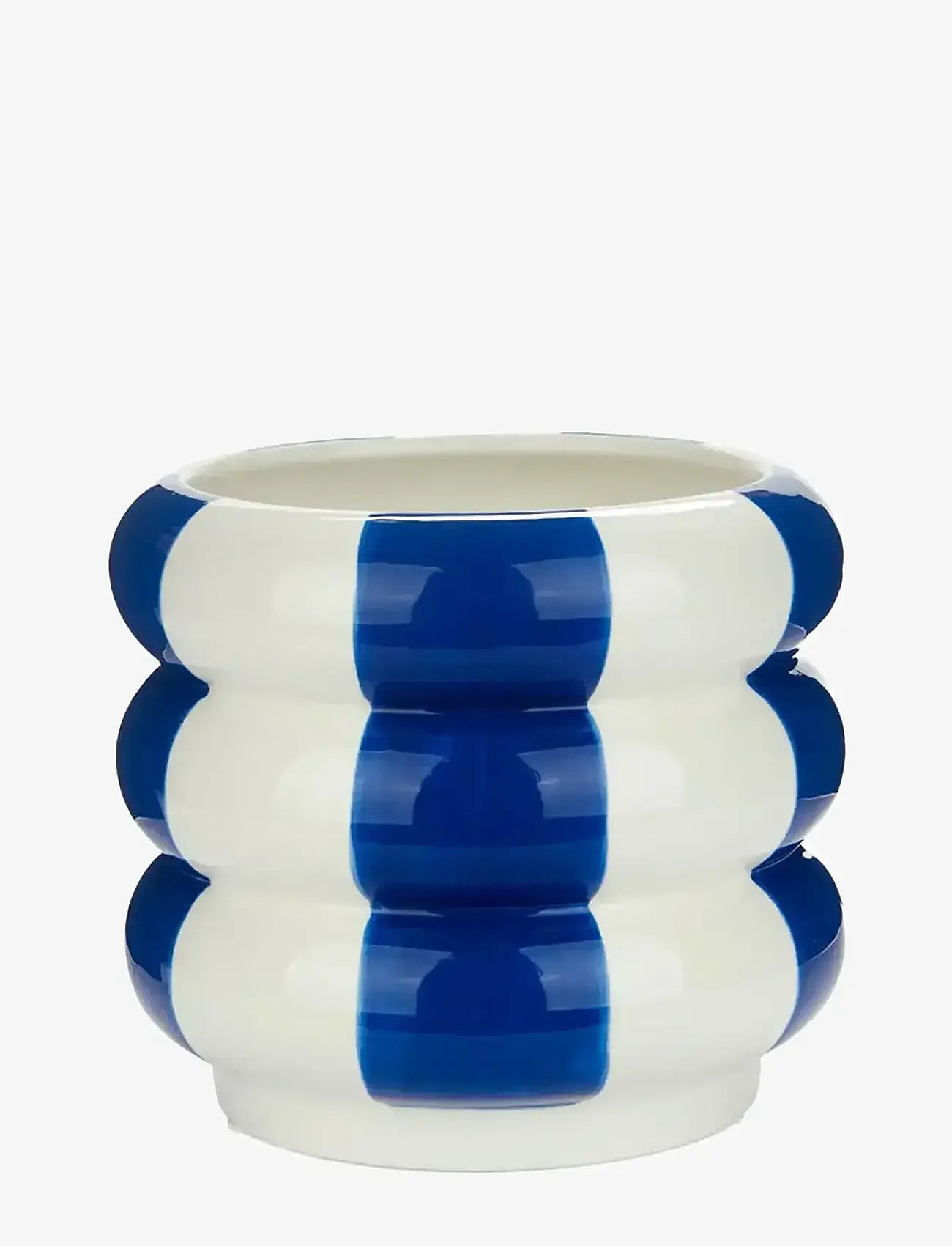 Balvi - Ceramic plant pot Floats - plöntu pottar - blue/ white - 0