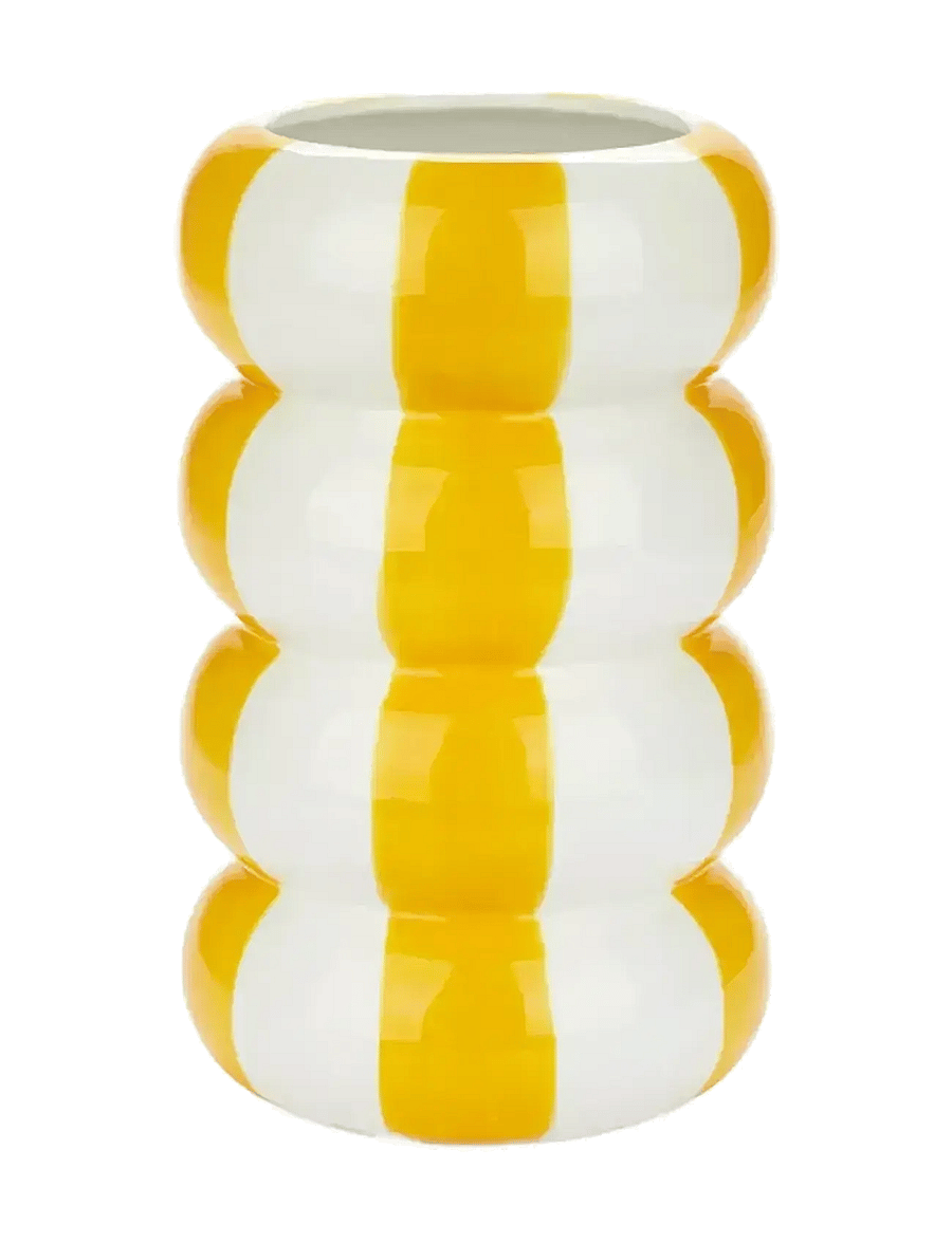 Balvi - Ceramic vase Floats - vasen - yellow/ white - 0