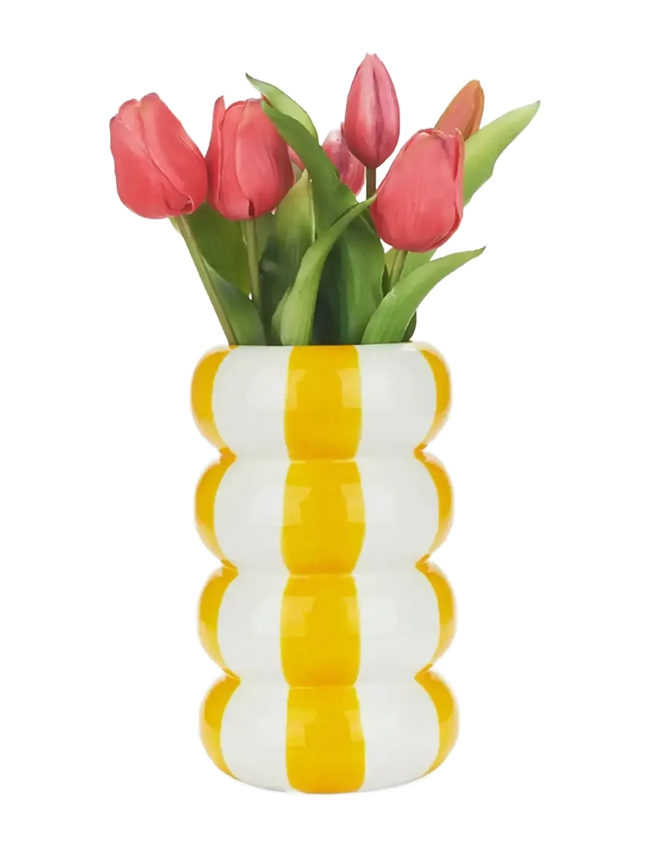 Balvi - Ceramic vase Floats - vasen - yellow/ white - 1