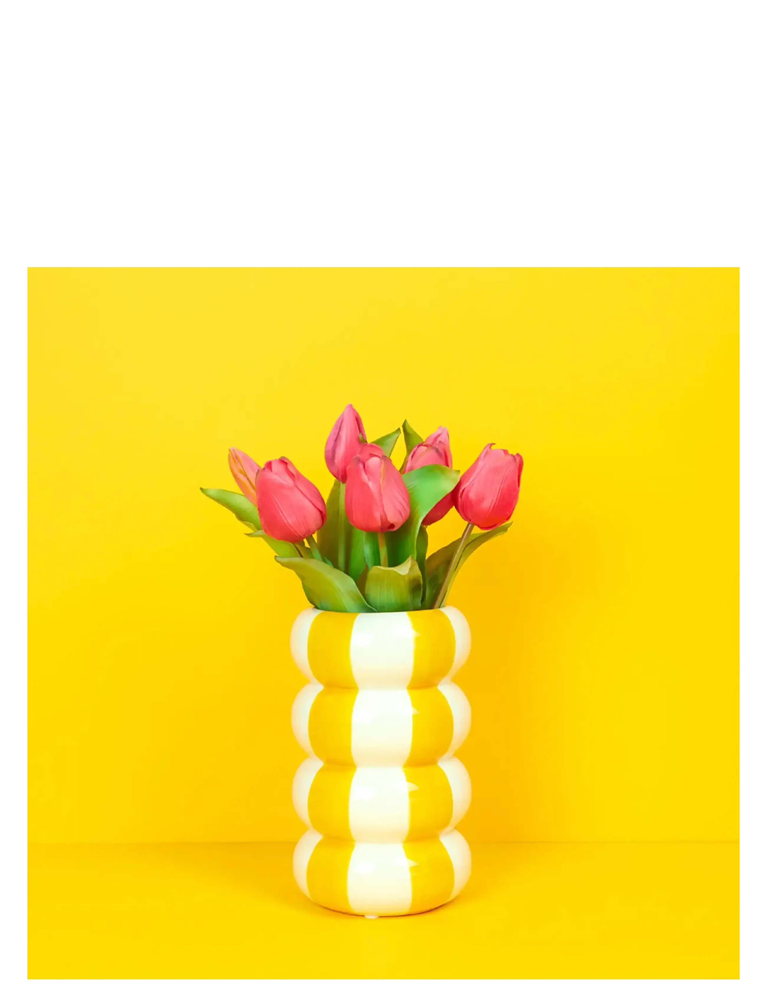 Balvi - Ceramic vase Floats - geburtstagsgeschenke - yellow/ white - 3