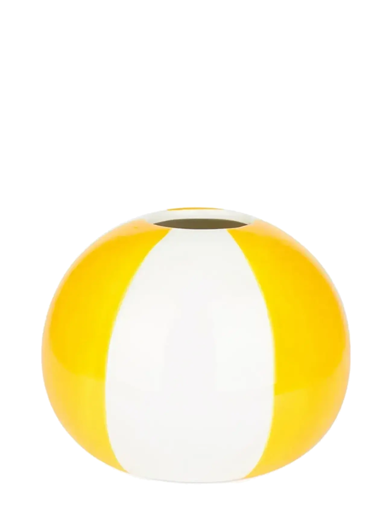 Balvi Keramik Vase Beachball, Gul 14 cm, H:14 cm, Yellow, Vases > Other Vases, Unisex