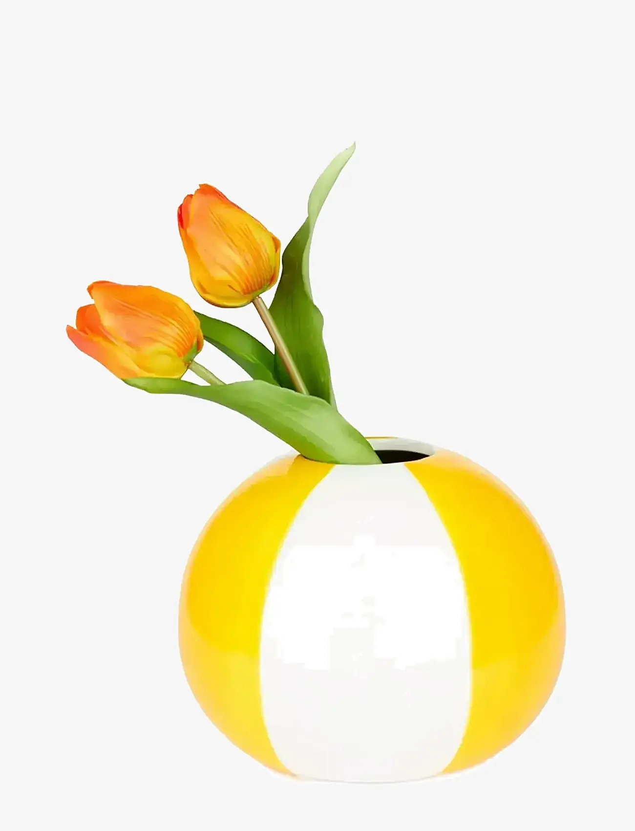 Balvi - Ceramic vase Beachball. Yellow 14 cm - nach preis einkaufen - yellow/ white - 1