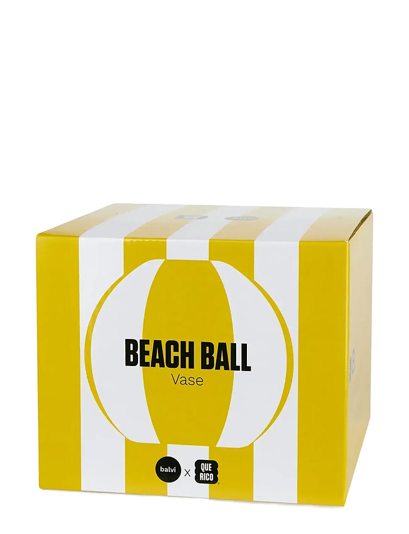 Balvi - Ceramic vase Beachball. Yellow 14 cm - nach preis einkaufen - yellow/ white - 2