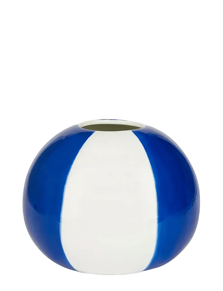 Balvi - Ceramic vase Beachball. Blue 14 cm - vasen - blue/ white - 0