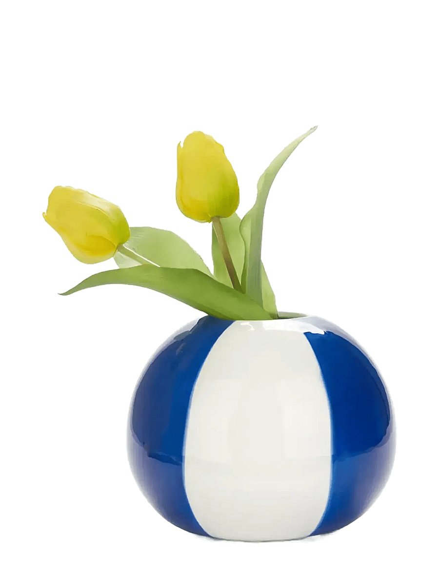 Balvi - Ceramic vase Beachball. Blue 14 cm - vasen - blue/ white - 1