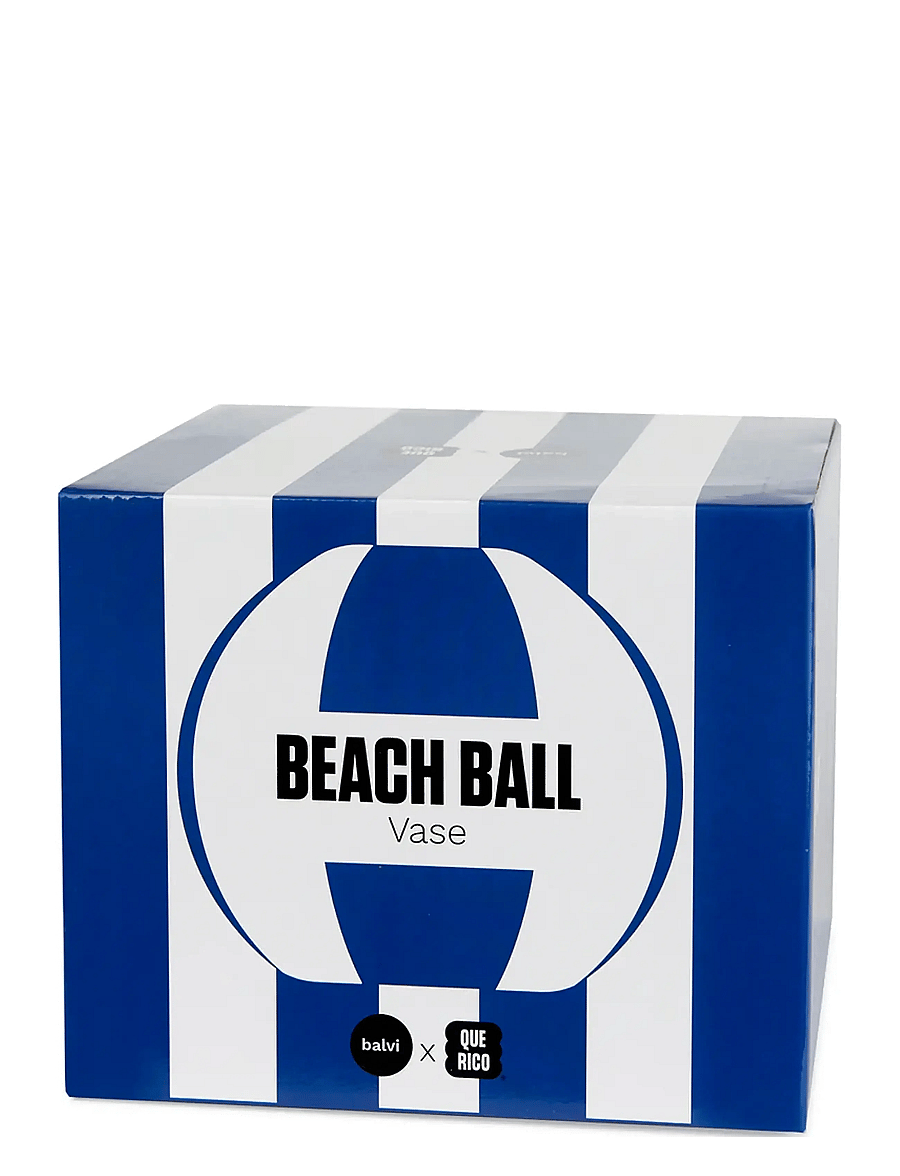 Balvi - Ceramic vase Beachball. Blue 14 cm - vasen - blue/ white - 2