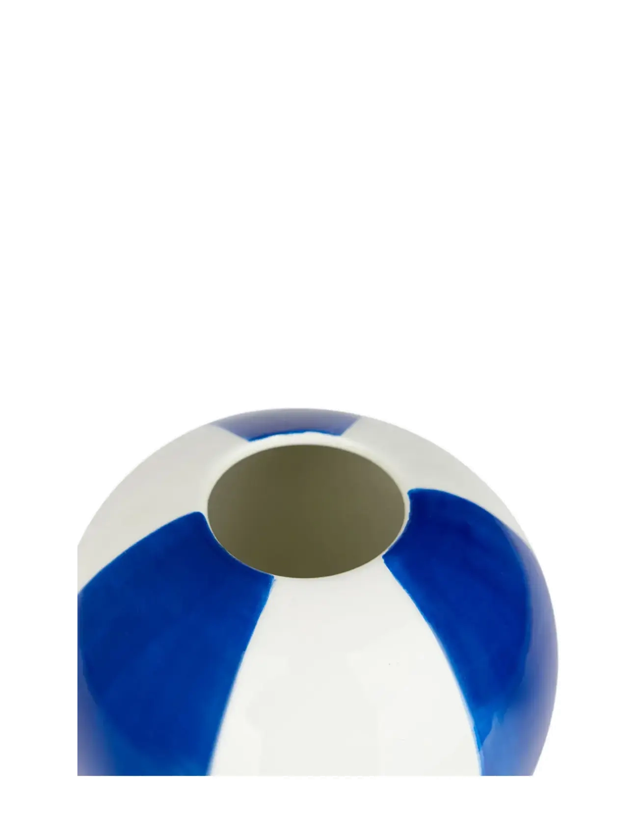 Balvi - Keramik Vase Beachball, Blå 14 cm - vaser - blue/ white - 3