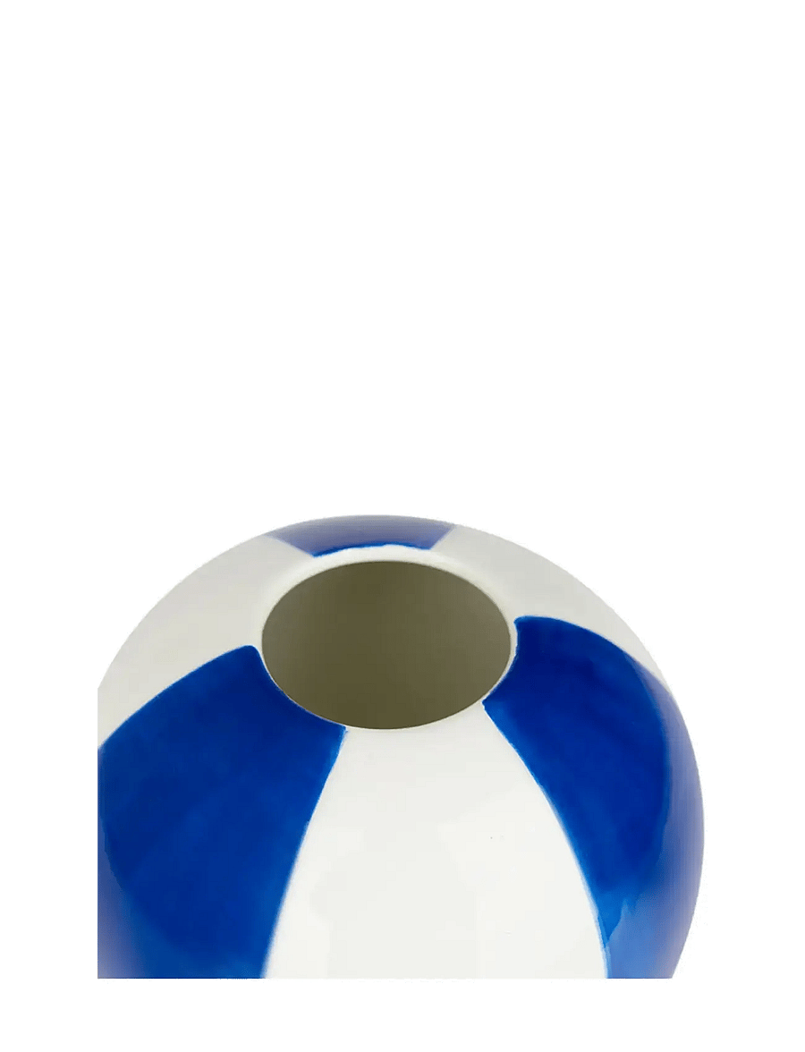 Balvi - Ceramic vase Beachball. Blue 14 cm - vasen - blue/ white - 3