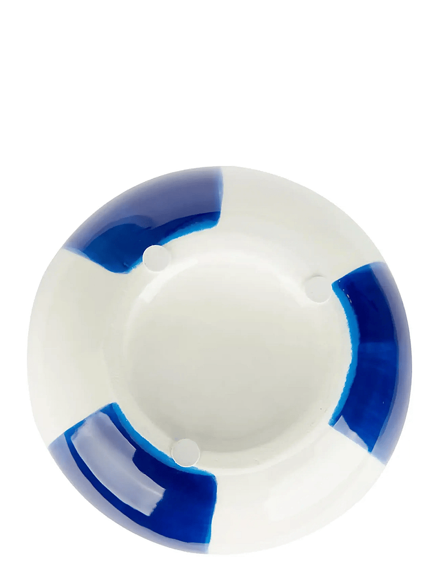 Balvi - Ceramic vase Beachball. Blue 14 cm - vasen - blue/ white - 4