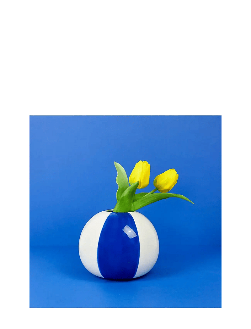 Balvi - Ceramic vase Beachball. Blue 14 cm - vaasid - blue/ white - 5