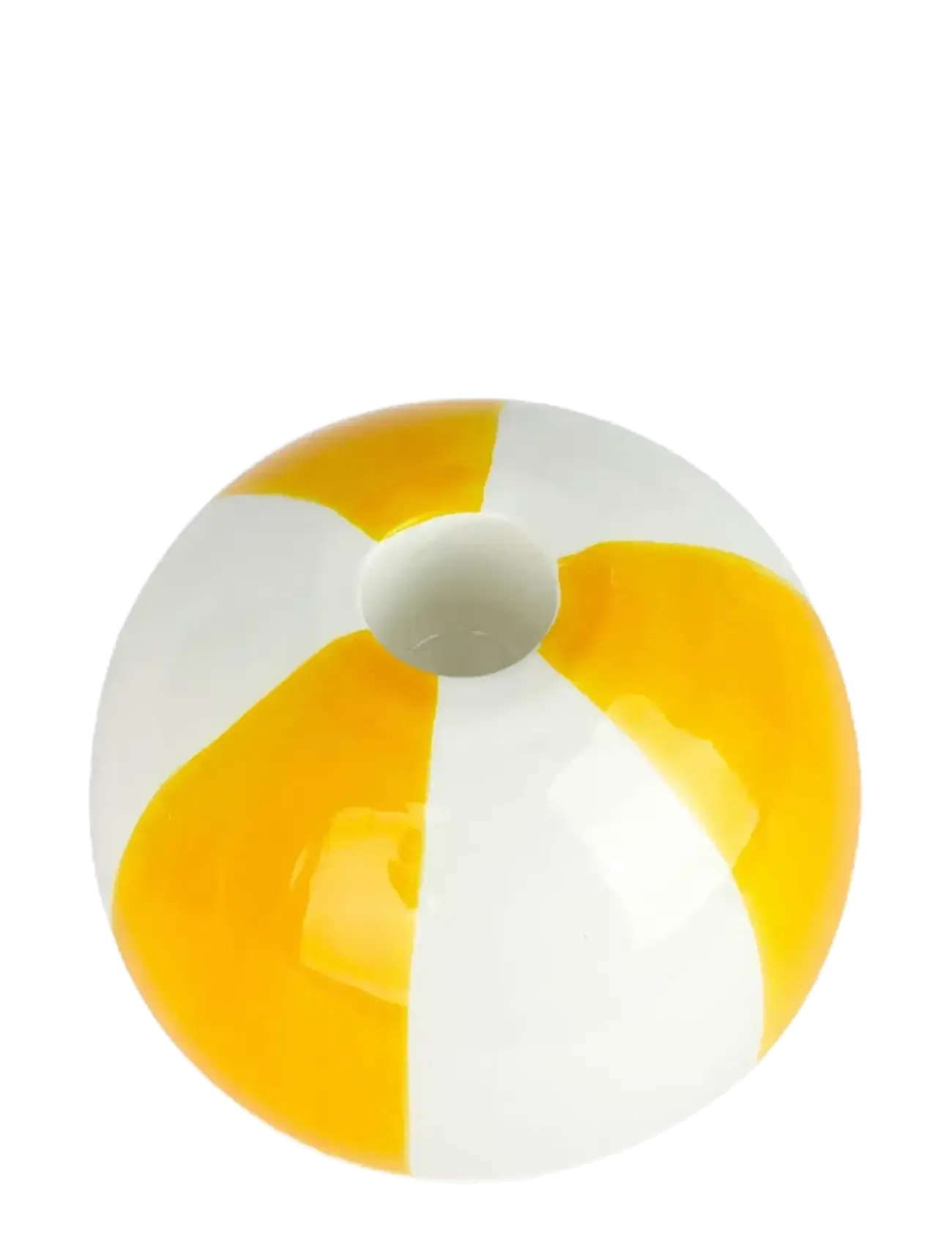 BALVI Keramisk Lysestage Beachball, Gul 8 Cm Gelb - H:8CM - Unisex