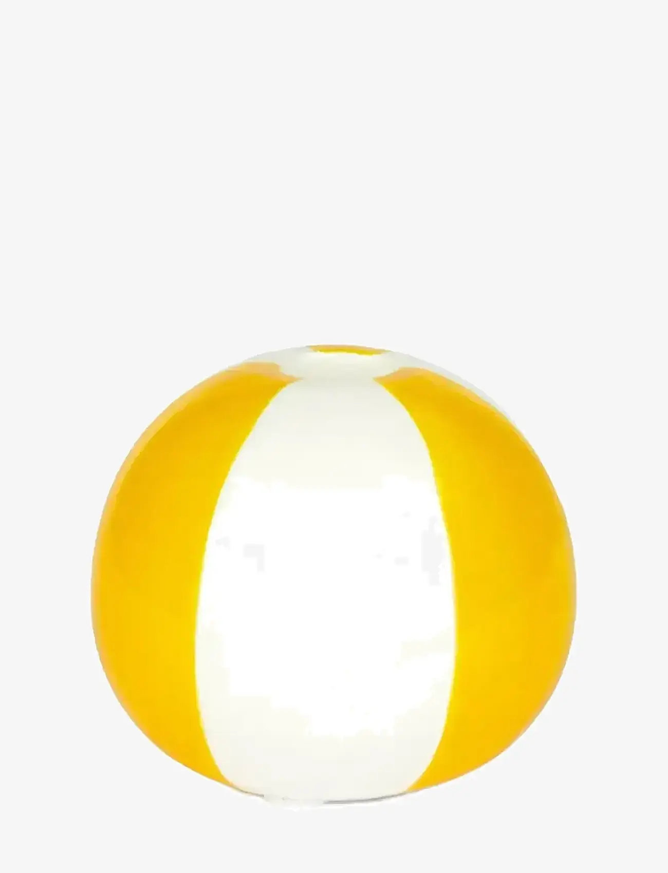 Balvi - Ceramic candle holder Beachball, Yellow 8 cm - kerzenständer - yellow/ white - 4
