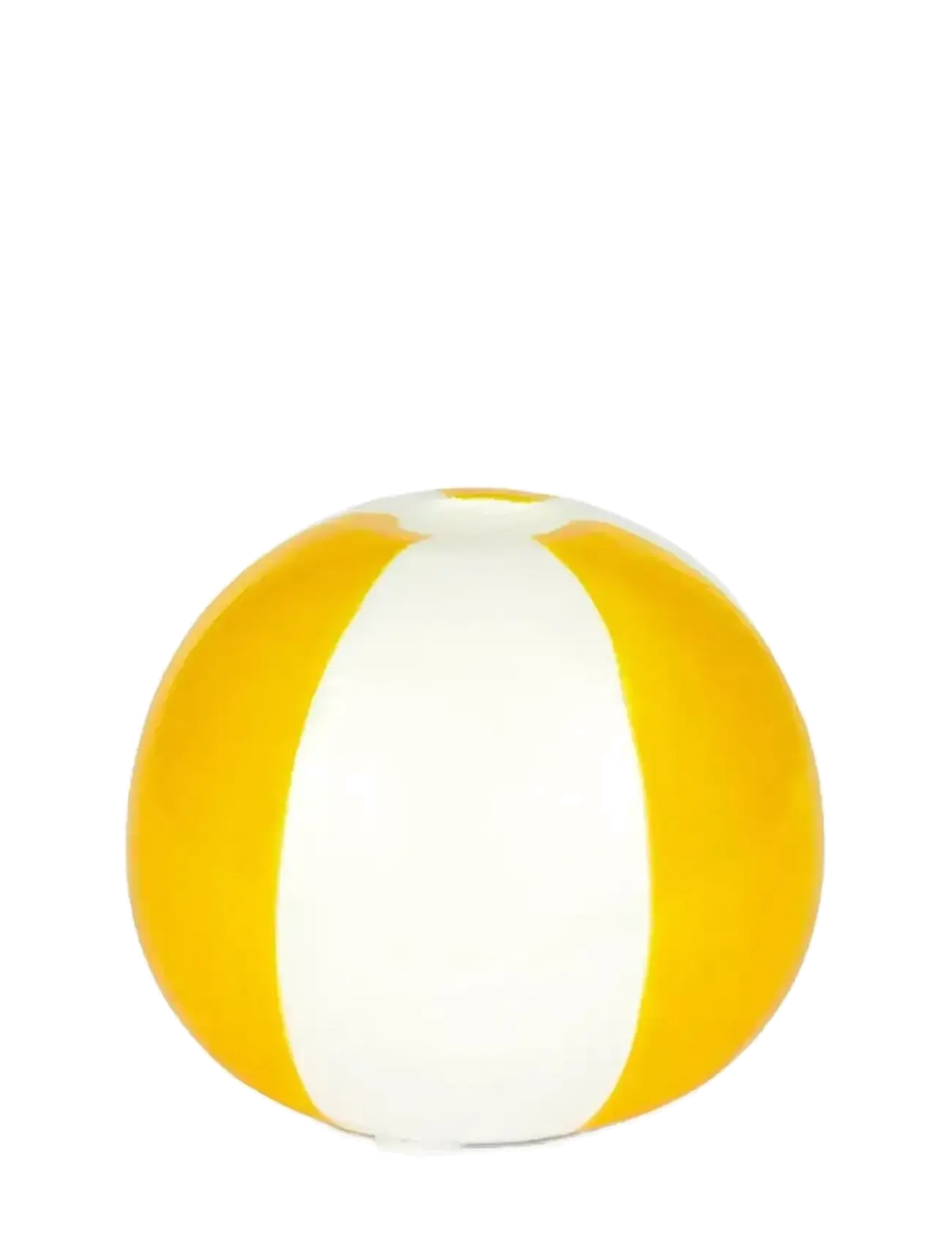 Balvi - Ceramic candle holder Beachball, Yellow 8 cm - kerzenständer - yellow/ white - 4