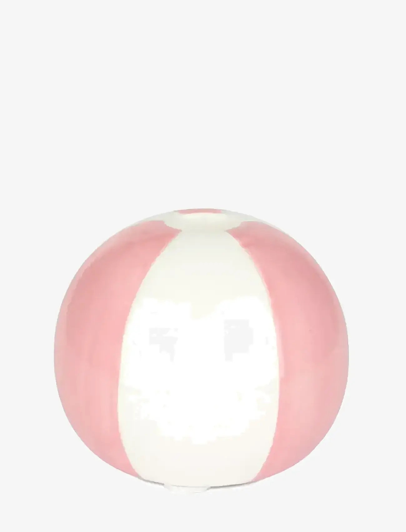 Balvi - Ceramic candle holder Beachball, Pink 8 cm - kerzenständer - pink/ white - 4