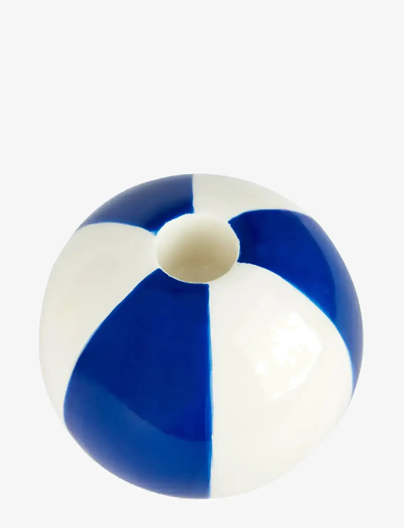Balvi - Ceramic candle holder Beachball, Blue 8 cm - nach preis einkaufen - blue/ white - 0