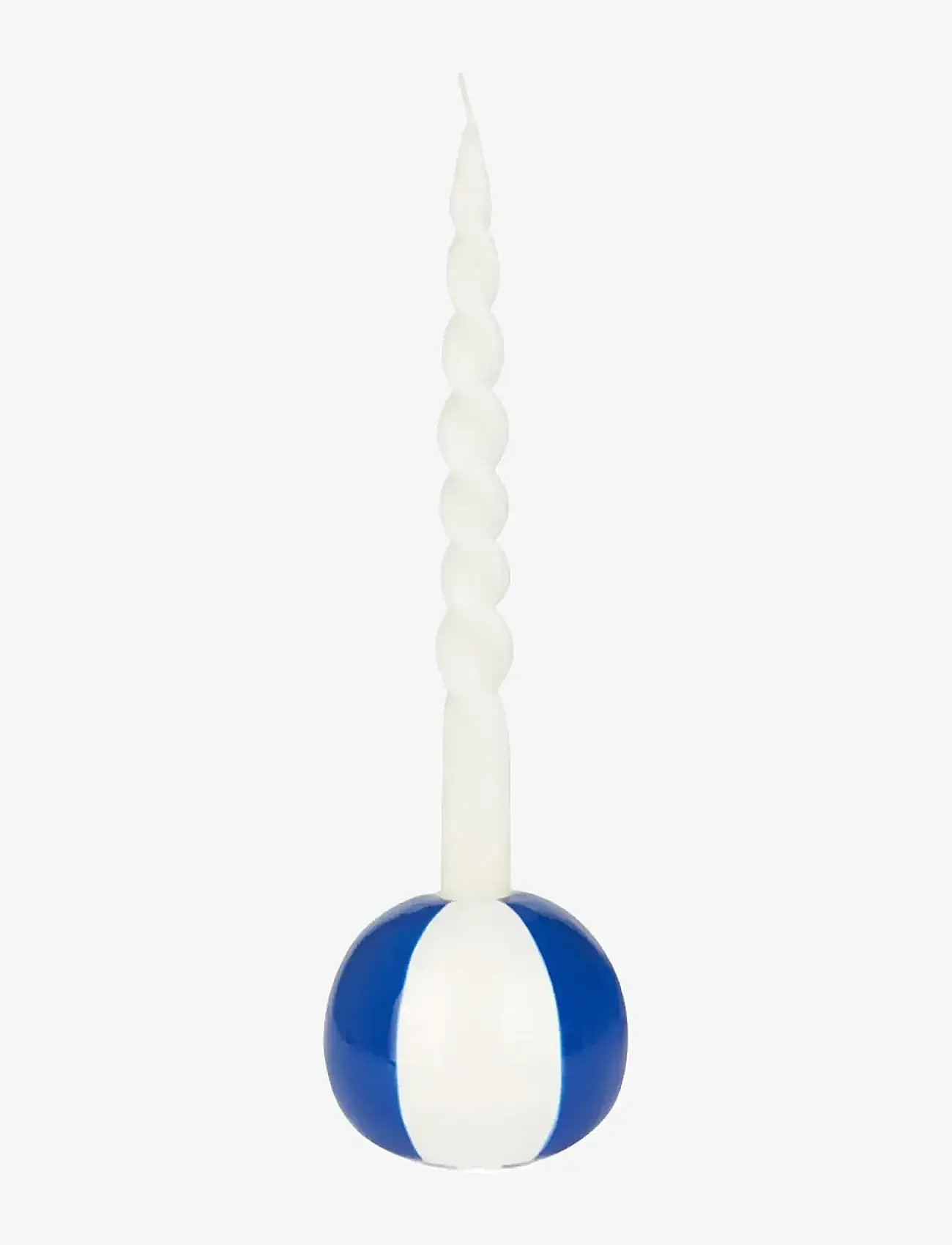 Balvi - Ceramic candle holder Beachball, Blue 8 cm - nach preis einkaufen - blue/ white - 1