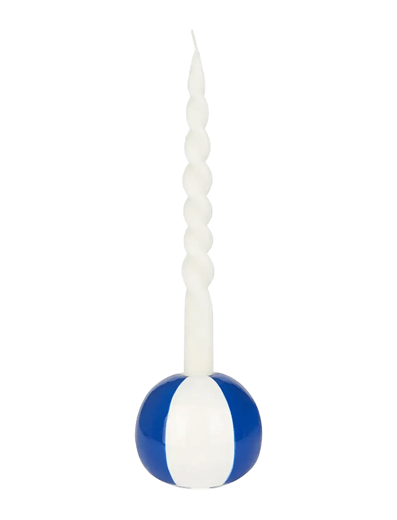 Balvi - Ceramic candle holder Beachball, Blue 8 cm - nach preis einkaufen - blue/ white - 1