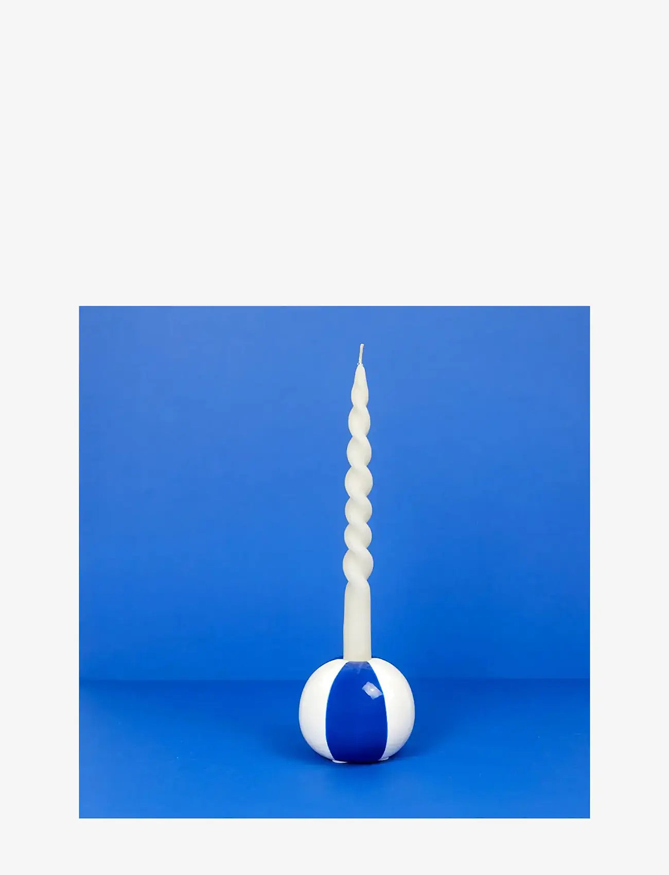 Balvi - Ceramic candle holder Beachball, Blue 8 cm - nach preis einkaufen - blue/ white - 2