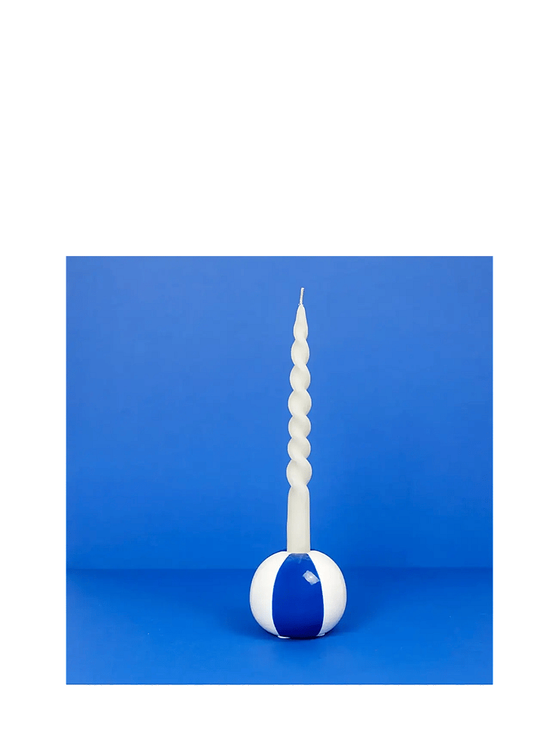 Balvi - Ceramic candle holder Beachball, Blue 8 cm - nach preis einkaufen - blue/ white - 2