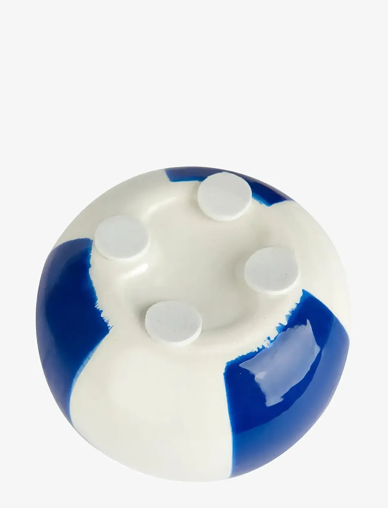 Balvi - Ceramic candle holder Beachball, Blue 8 cm - nach preis einkaufen - blue/ white - 3