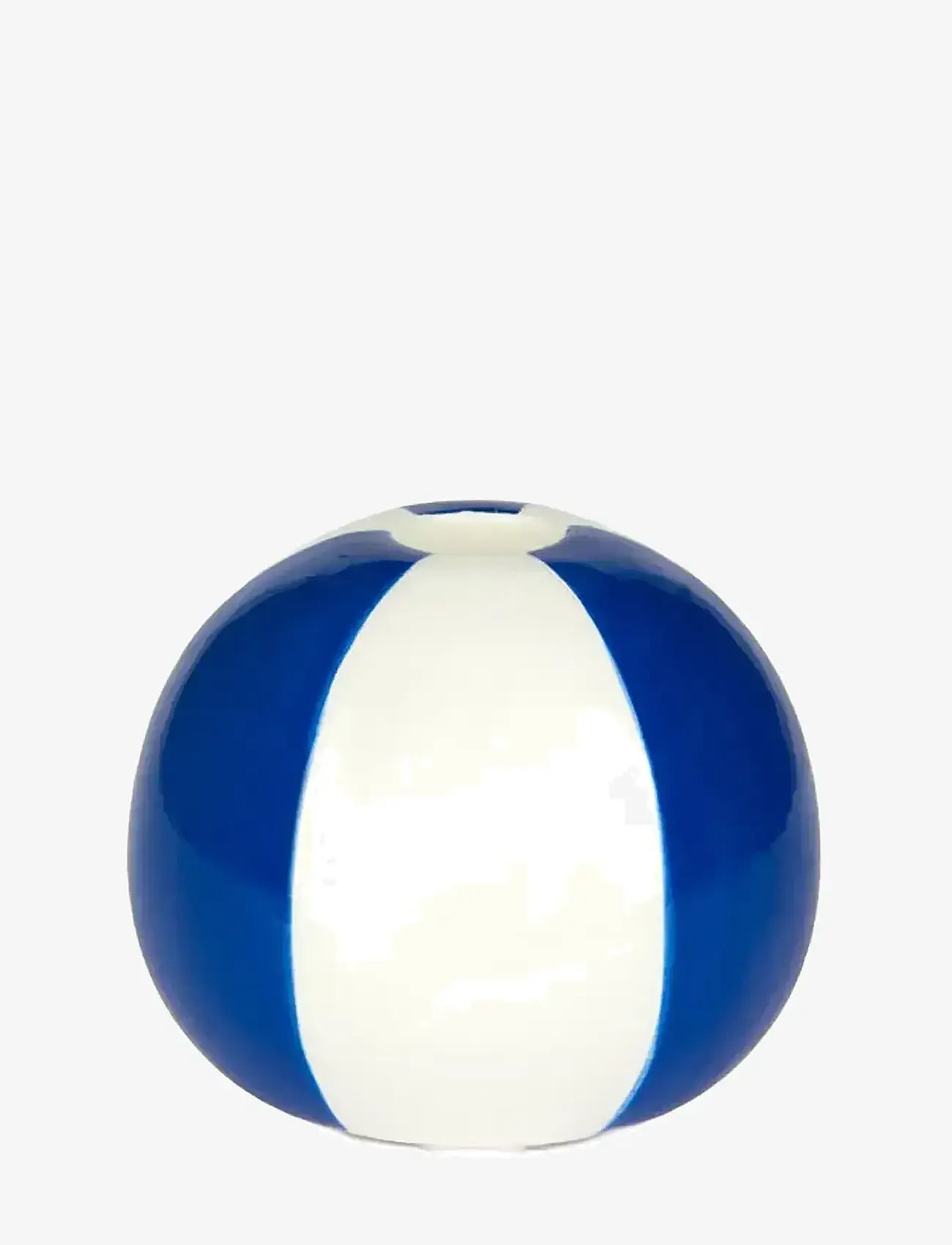 Balvi - Ceramic candle holder Beachball, Blue 8 cm - nach preis einkaufen - blue/ white - 4