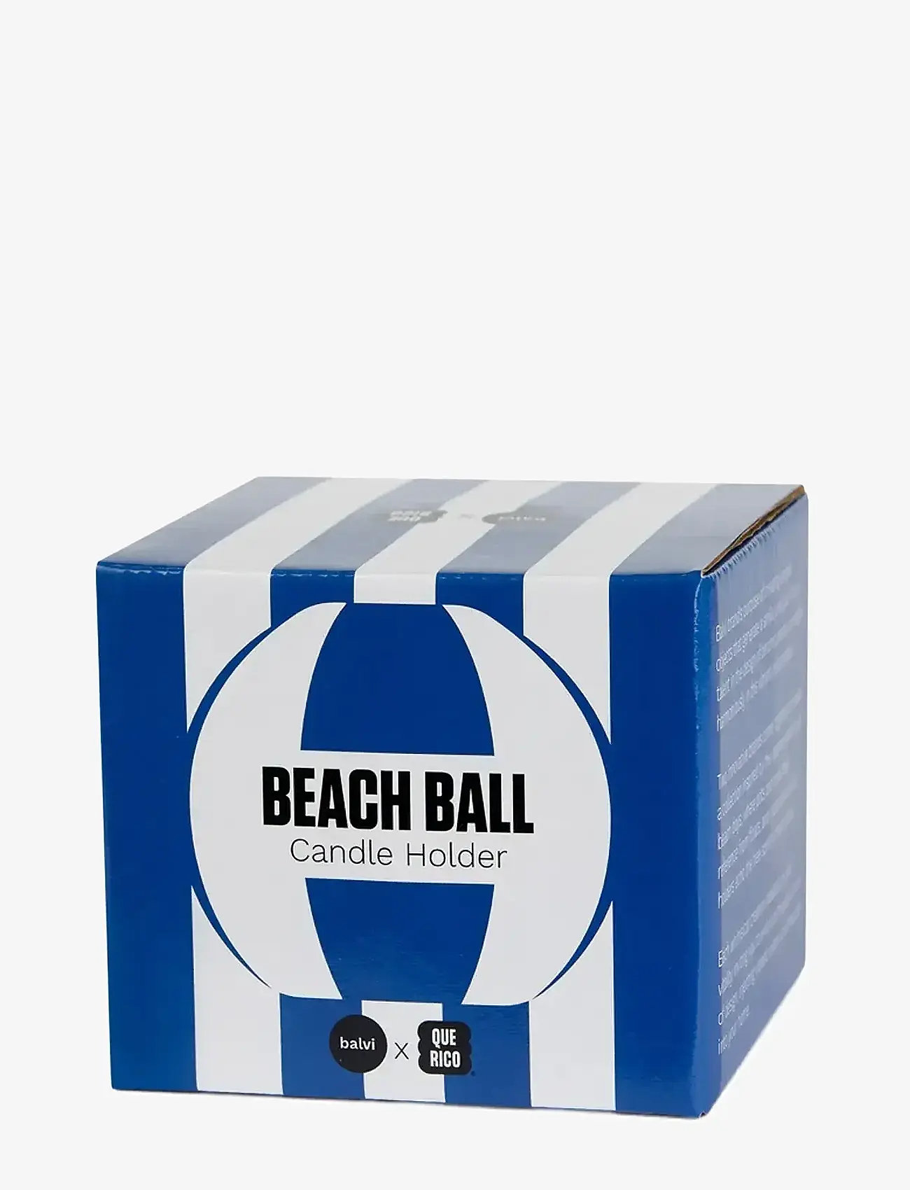 Balvi - Ceramic candle holder Beachball, Blue 8 cm - nach preis einkaufen - blue/ white - 5