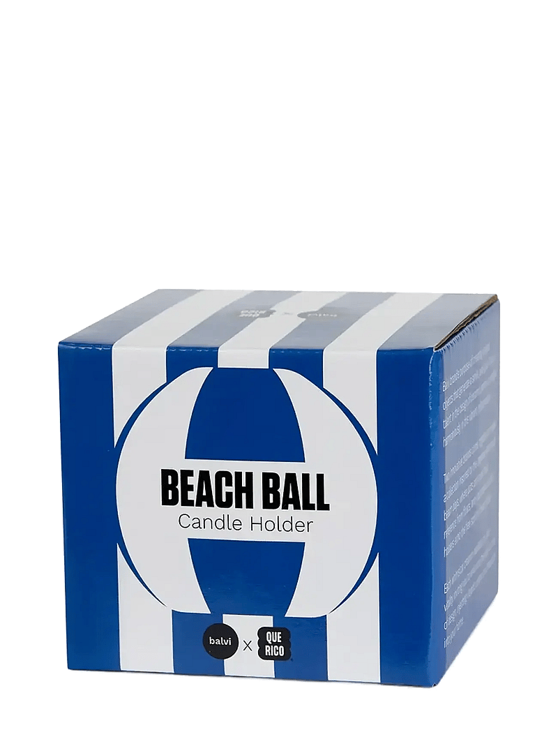 Balvi - Ceramic candle holder Beachball, Blue 8 cm - nach preis einkaufen - blue/ white - 5