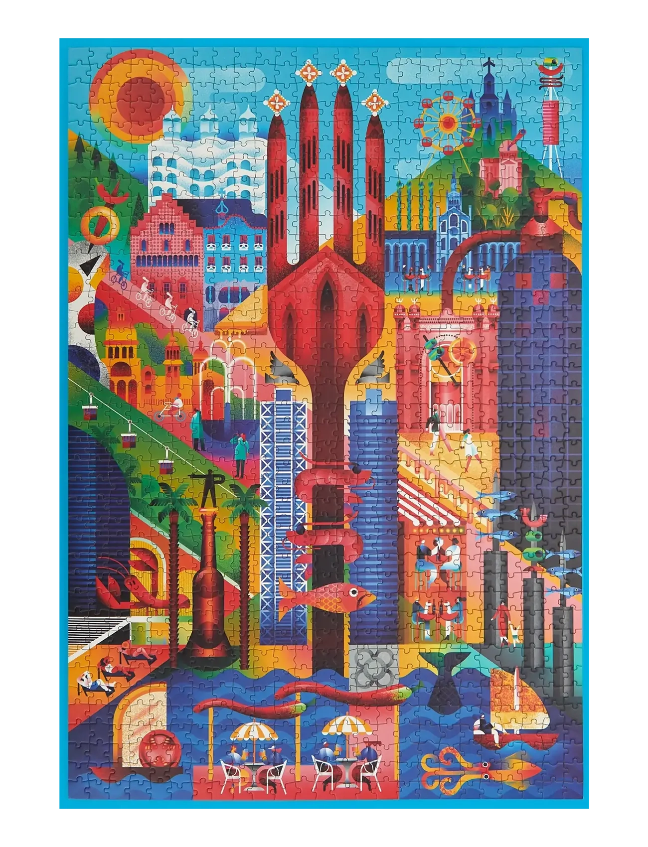 Balvi - Pussel Barcelona 1000 bitar - spel & pussel - turquise - 4