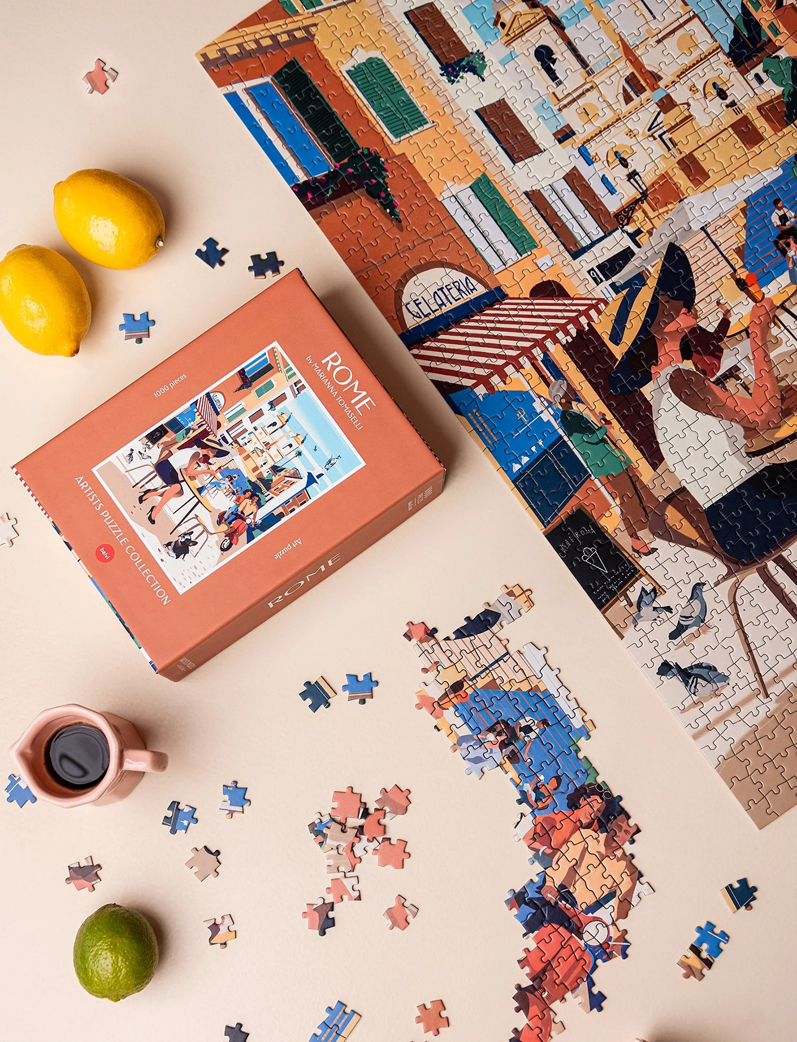 Balvi Puslespil Rom 1000 Stk, One Size, Puzzles & Games, Braun - Puzzles, Homeware