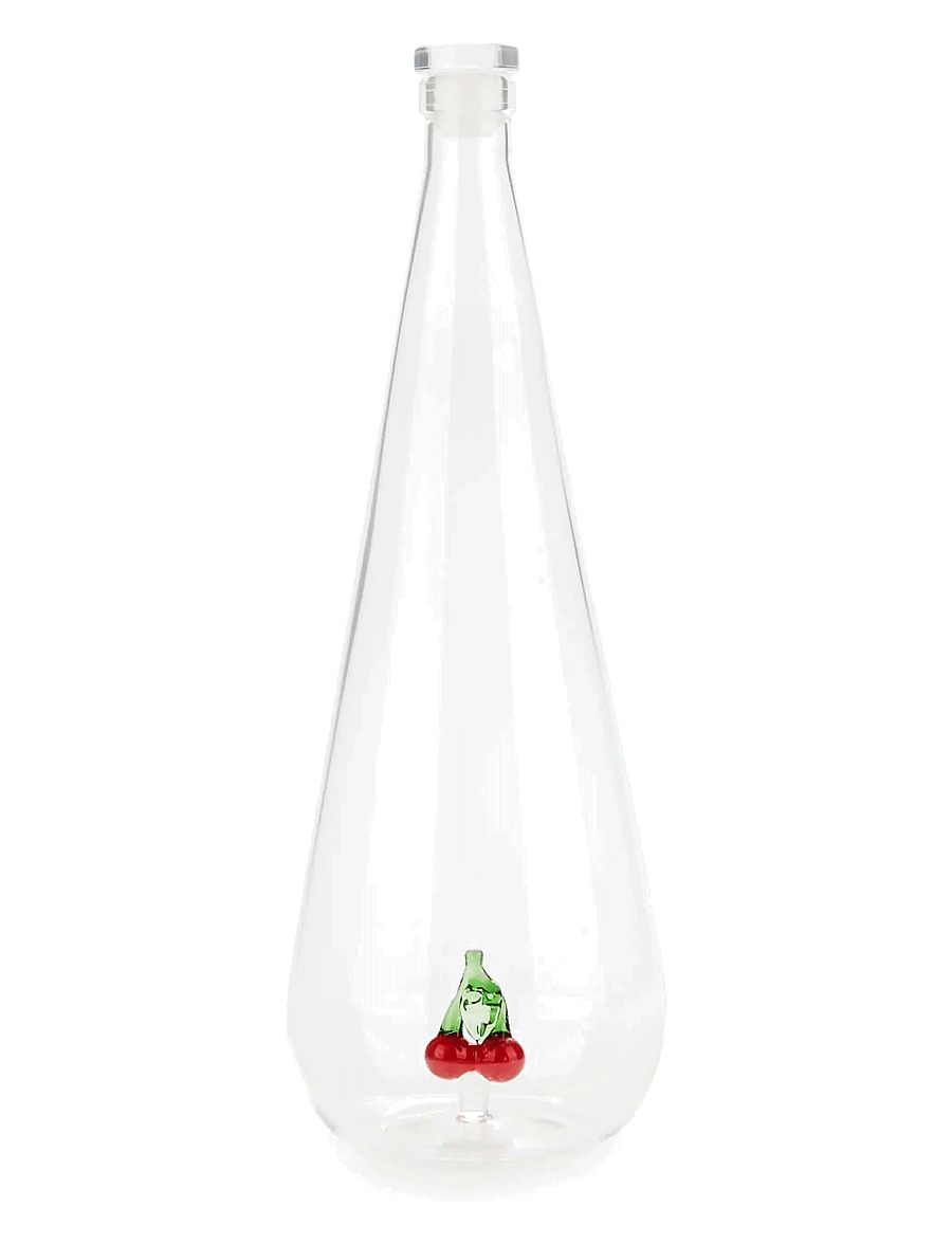 Balvi - Flaska Botanical Körsbar 1,0l, Borosilikatglas - wasserkaraffen - clear - 0