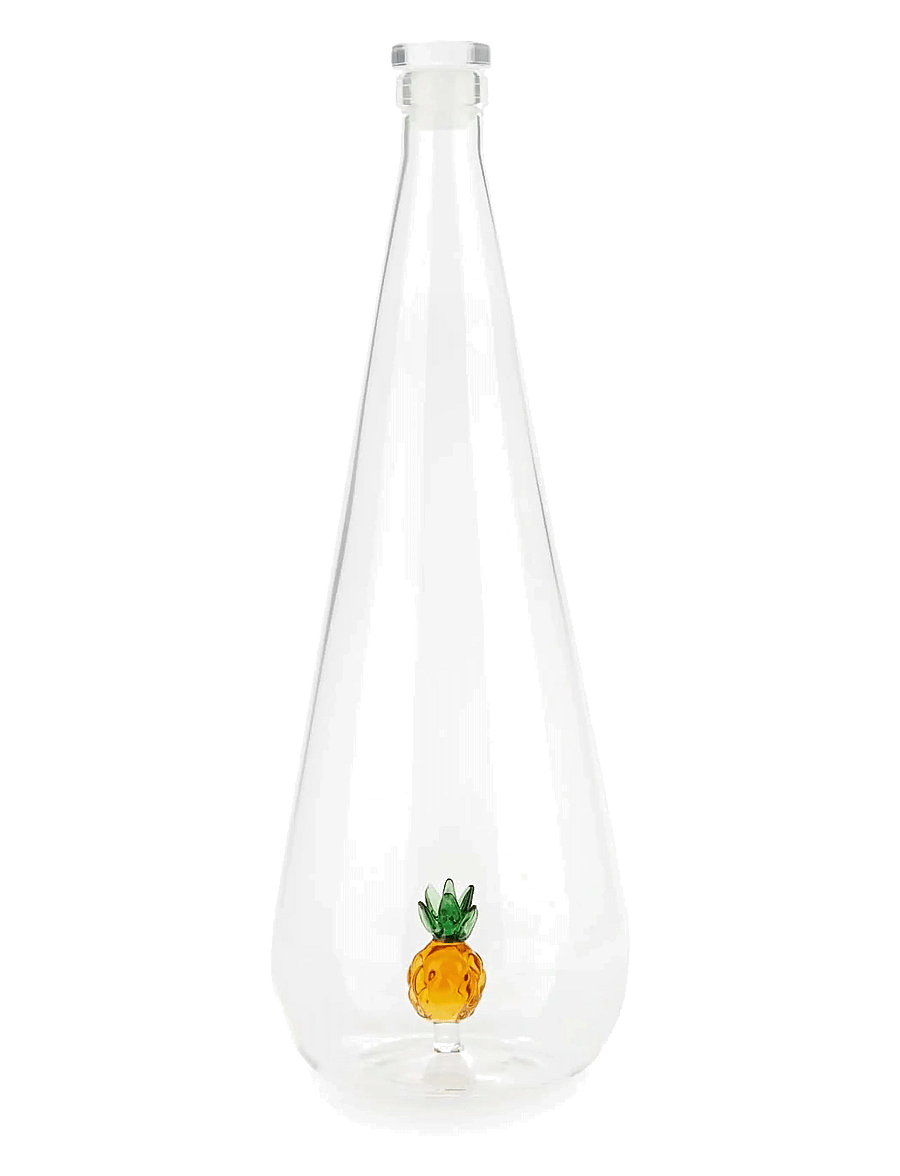 Balvi - Flaska Botanical Ananas 1,0l, Borosilikatglas - veekannud - clear - 0