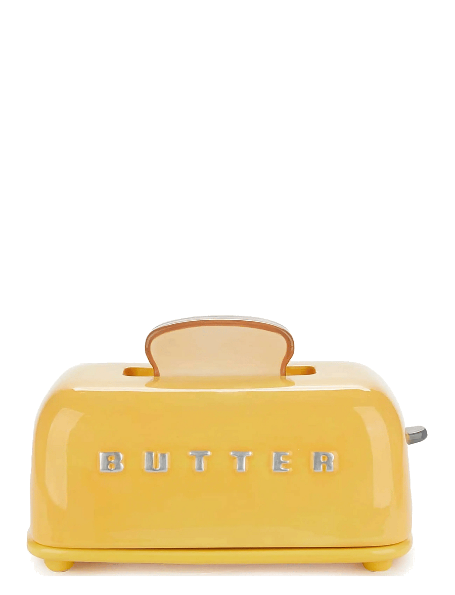 Balvi - Smörbehållare med lock Toasty, Gul - butterdosen - yellow - 0