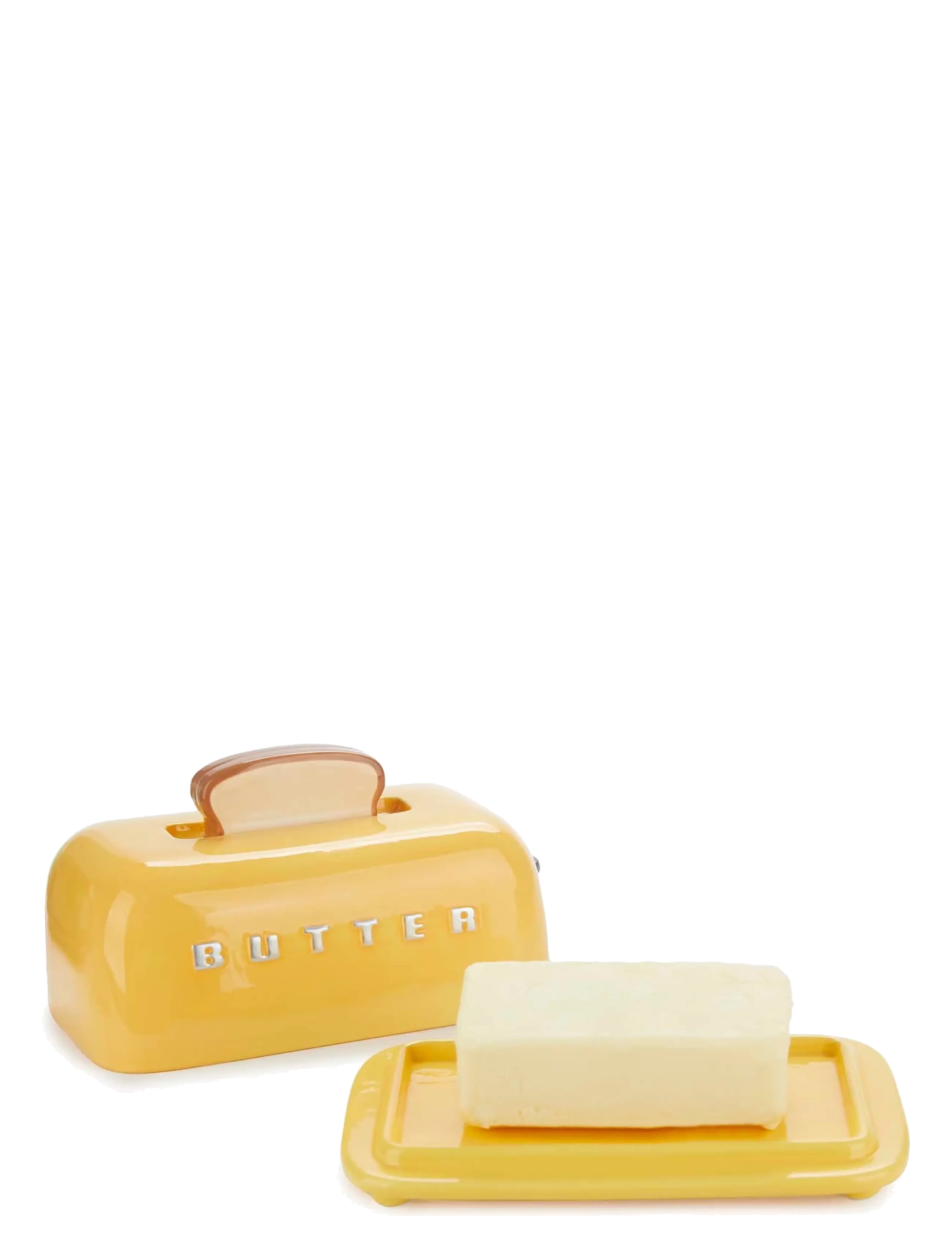 Balvi - Smörbehållare med lock Toasty,  Gul - smørskåle - yellow - 1