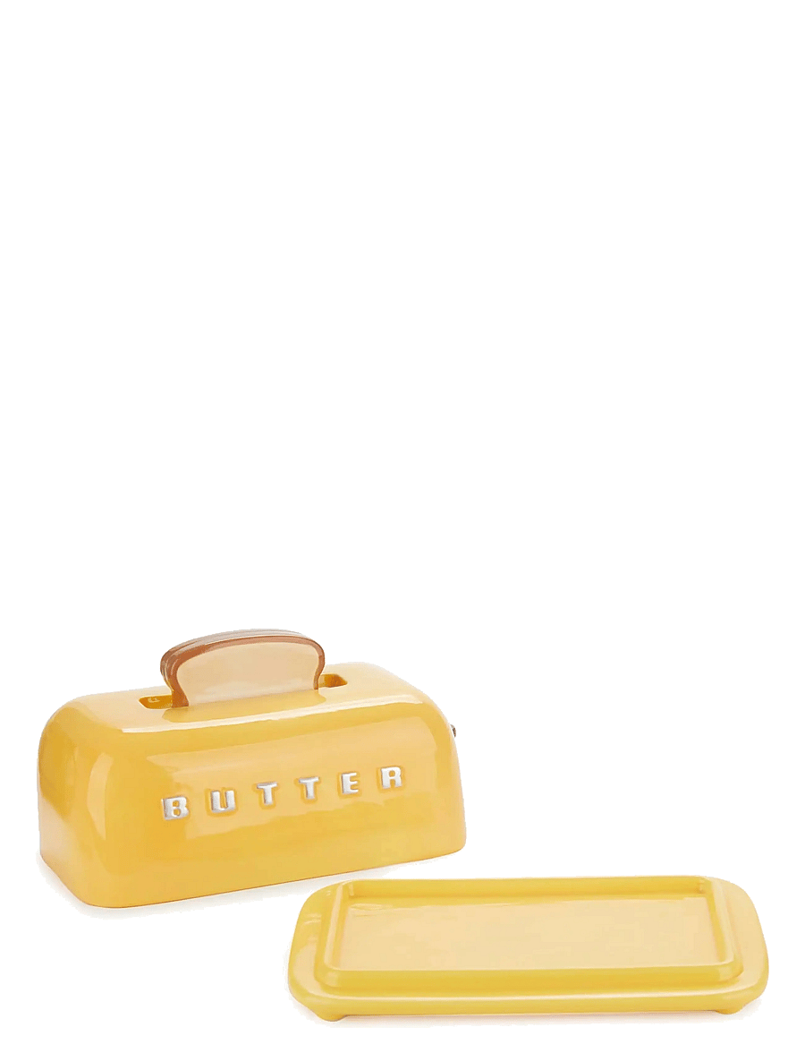 Balvi - Smörbehållare med lock Toasty, Gul - butterdosen - yellow - 2