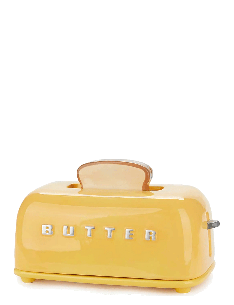 Balvi - Smörbehållare med lock Toasty, Gul - butterdosen - yellow - 3