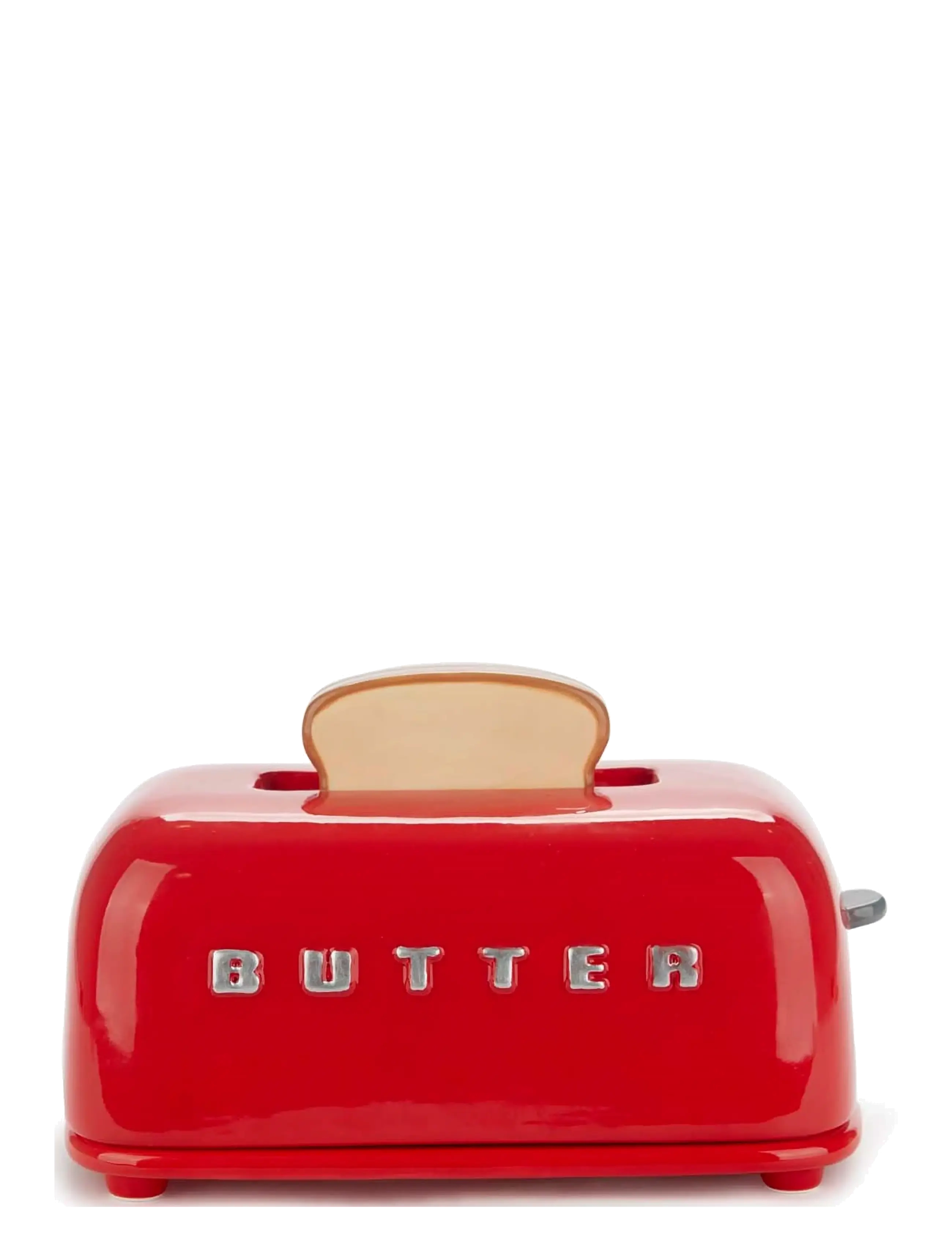 Balvi Smörbehållare Med Lock Toasty, Röd, 11.8X18.9X11.3 cm, Kitchen Storage, Rot - Butter Cups, Homeware