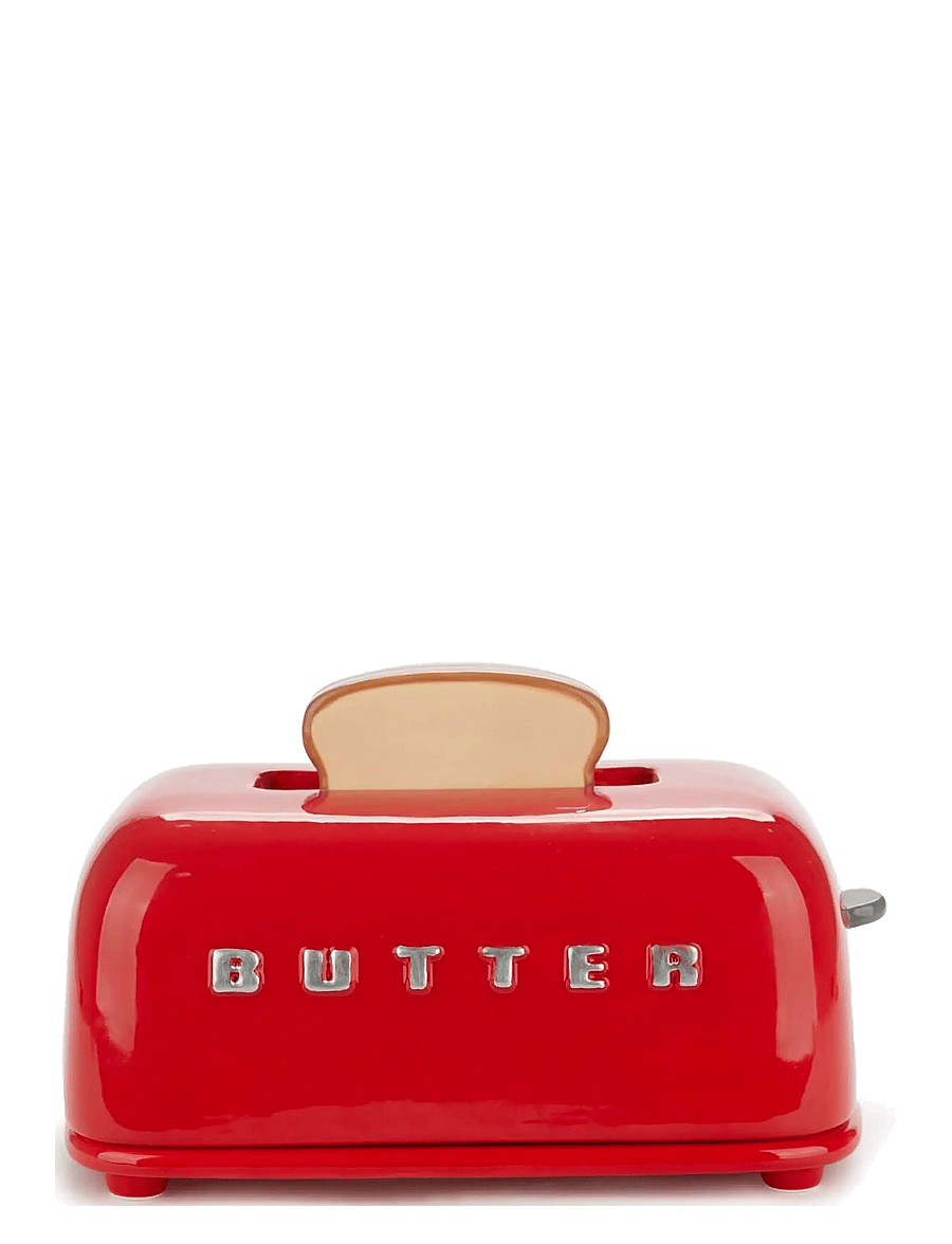 Balvi - Smörbehållare med lock Toasty, Röd - võitoosid - red - 0