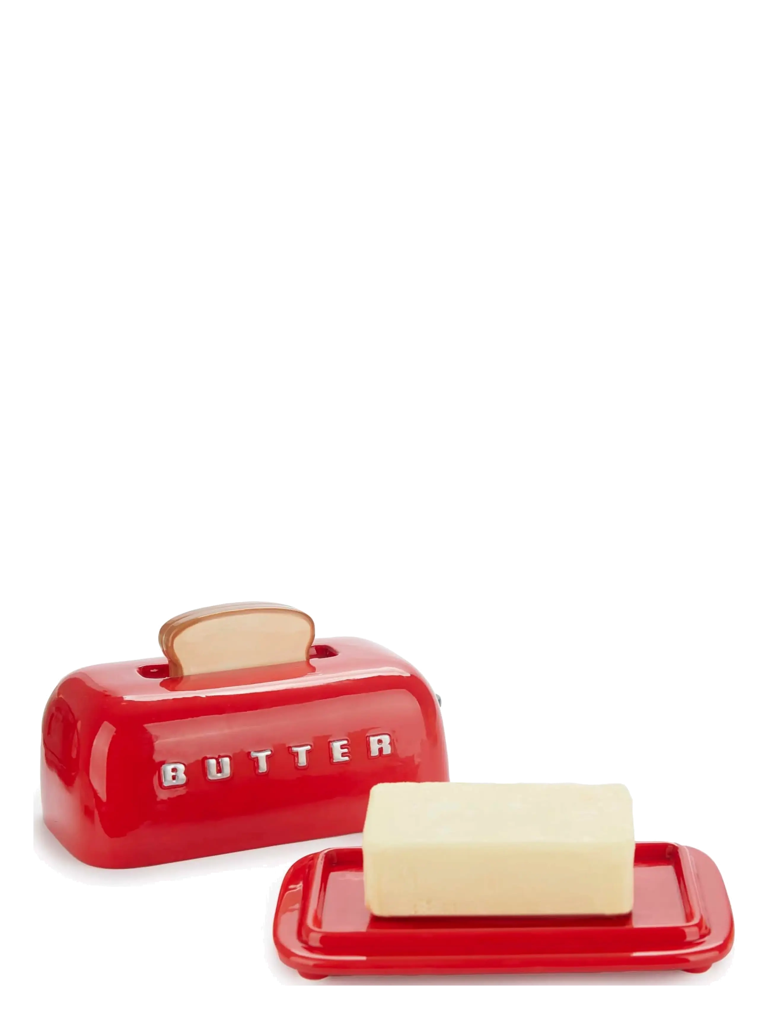 Balvi - Smörbehållare med lock Toasty,  Röd - smørskåle - red - 1