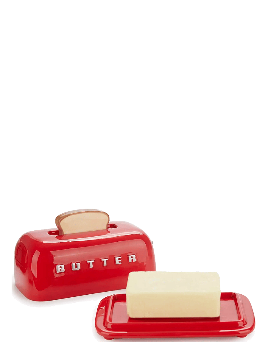 Balvi - Smörbehållare med lock Toasty, Röd - võitoosid - red - 1