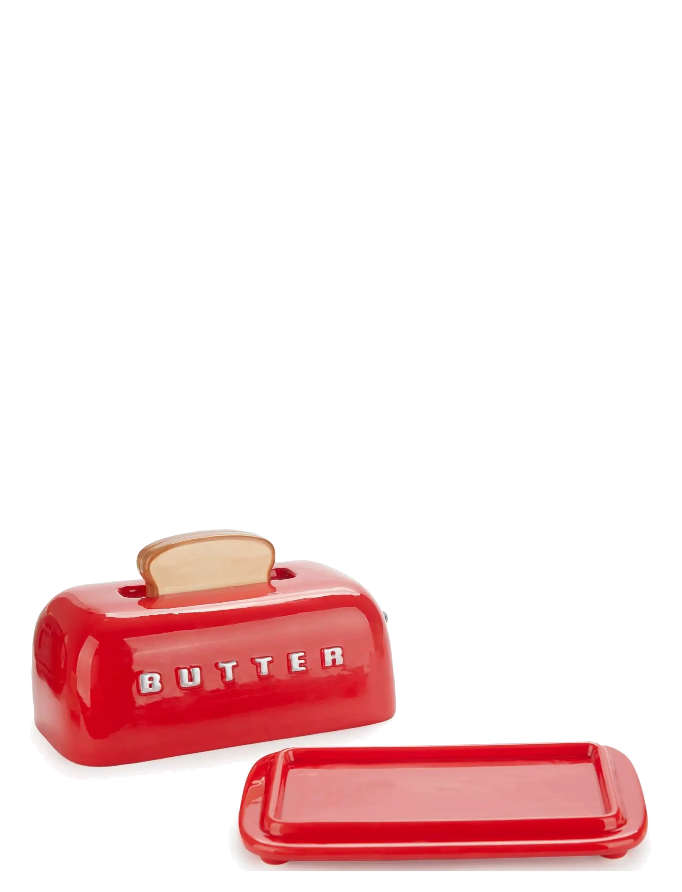 Balvi - Smörbehållare med lock Toasty,  Röd - smørskåle - red - 2
