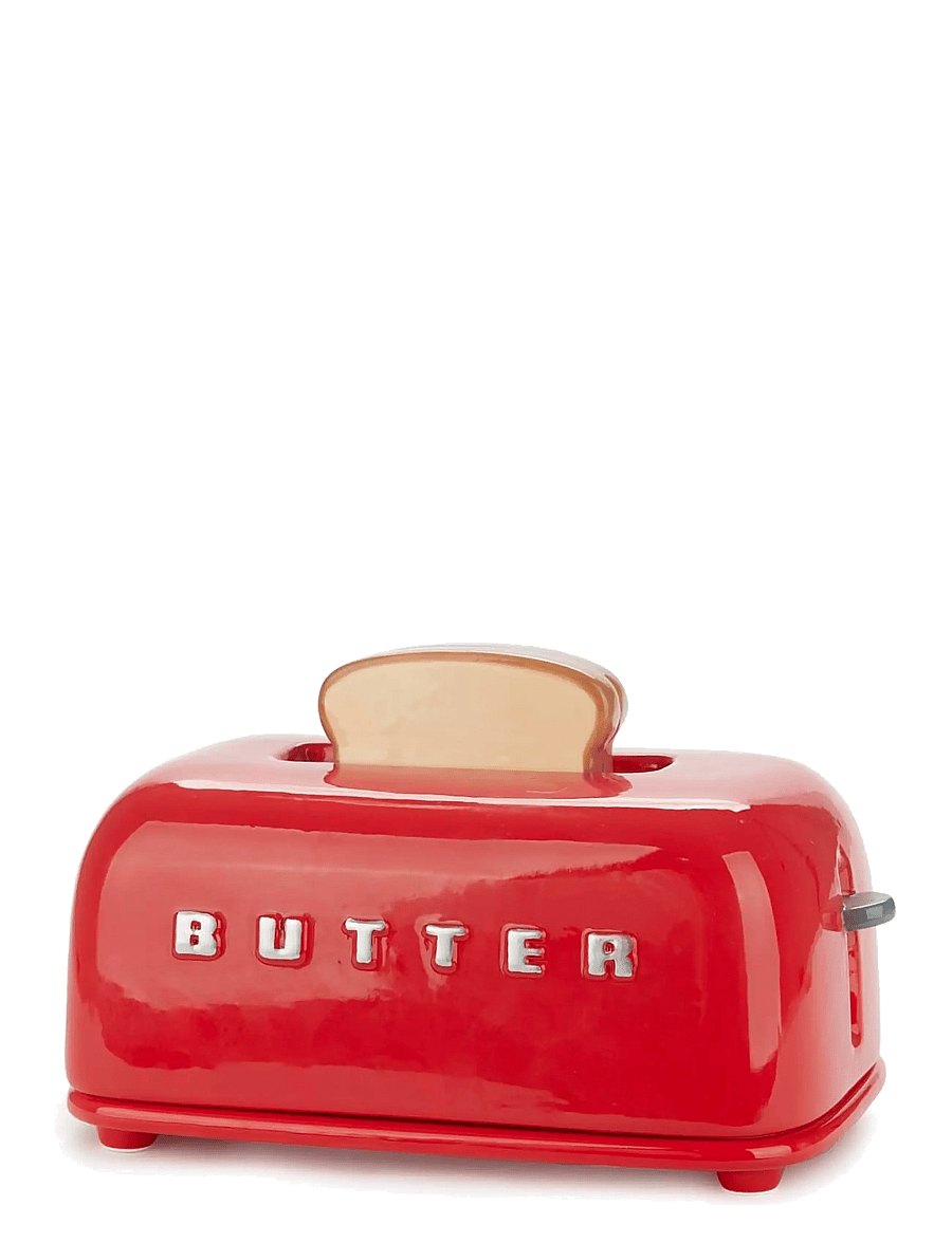 Balvi - Smörbehållare med lock Toasty, Röd - võitoosid - red - 3