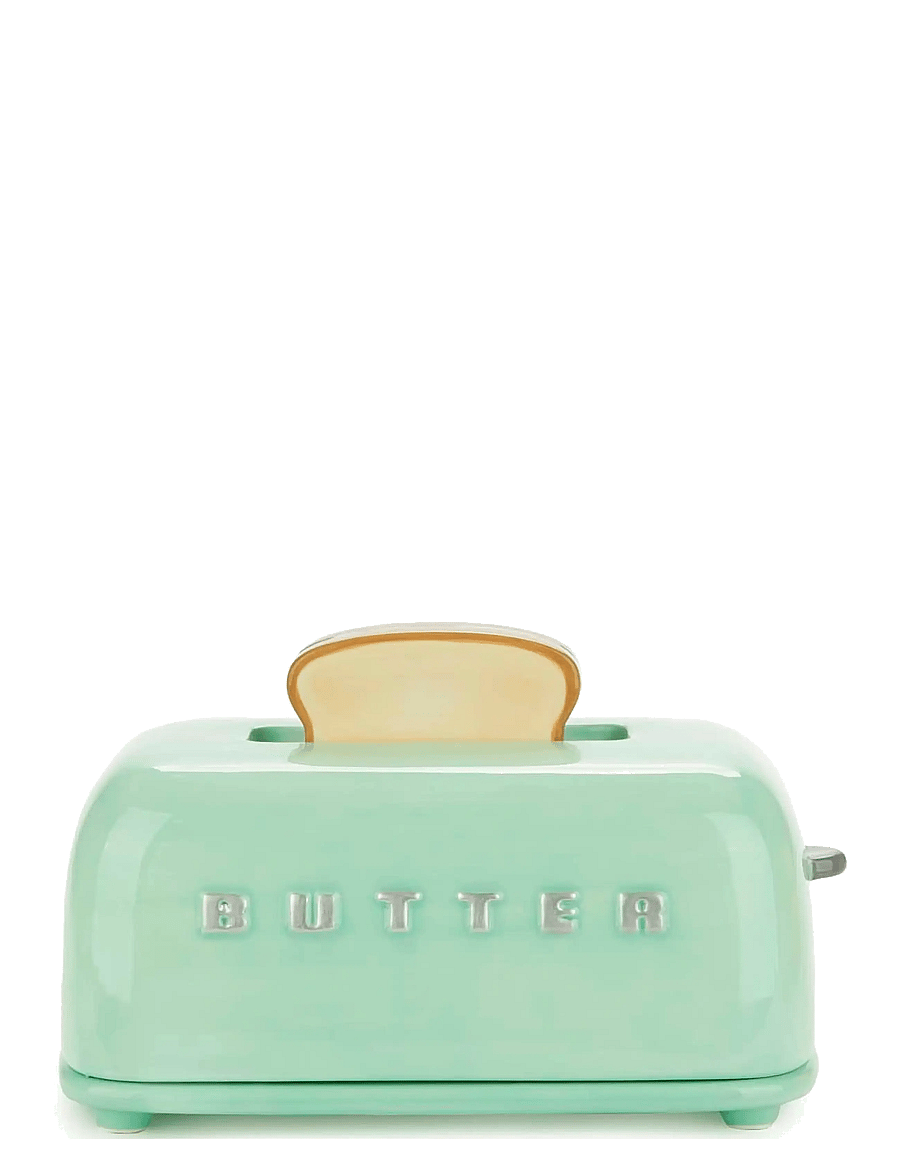 Balvi - Smörbehållare med lock Toasty, Grön - butterdosen - green - 0