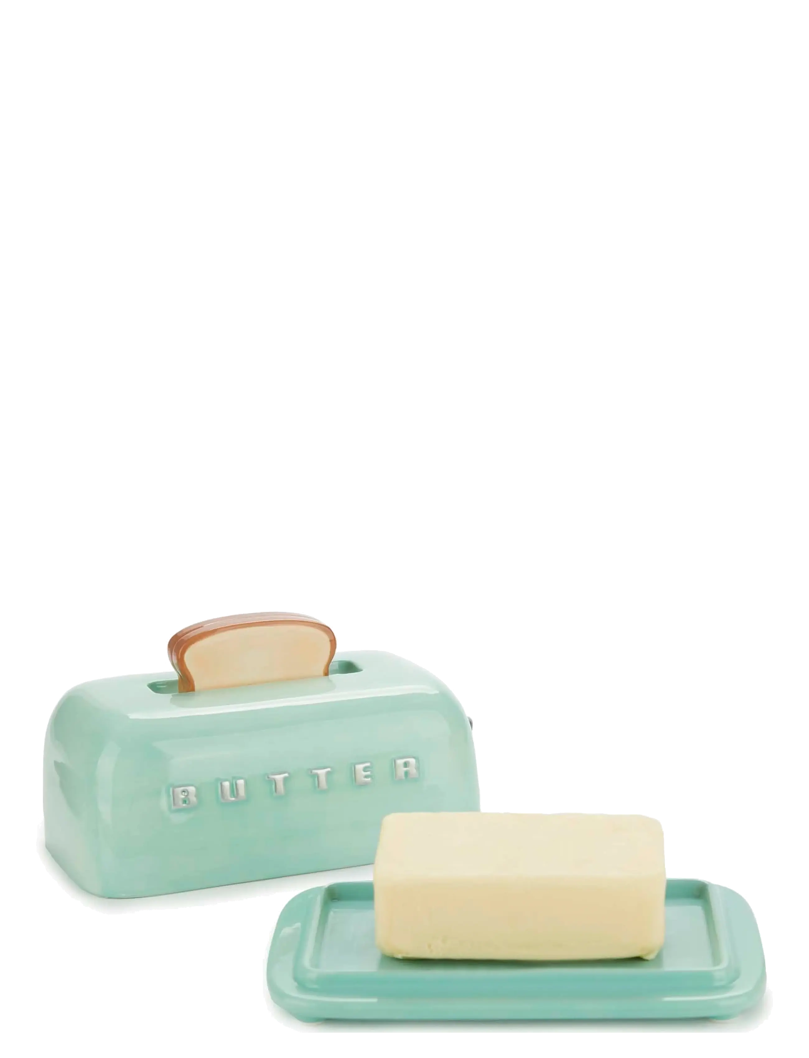 Balvi - Smörbehållare med lock Toasty,  Grön - voirasiat - green - 1