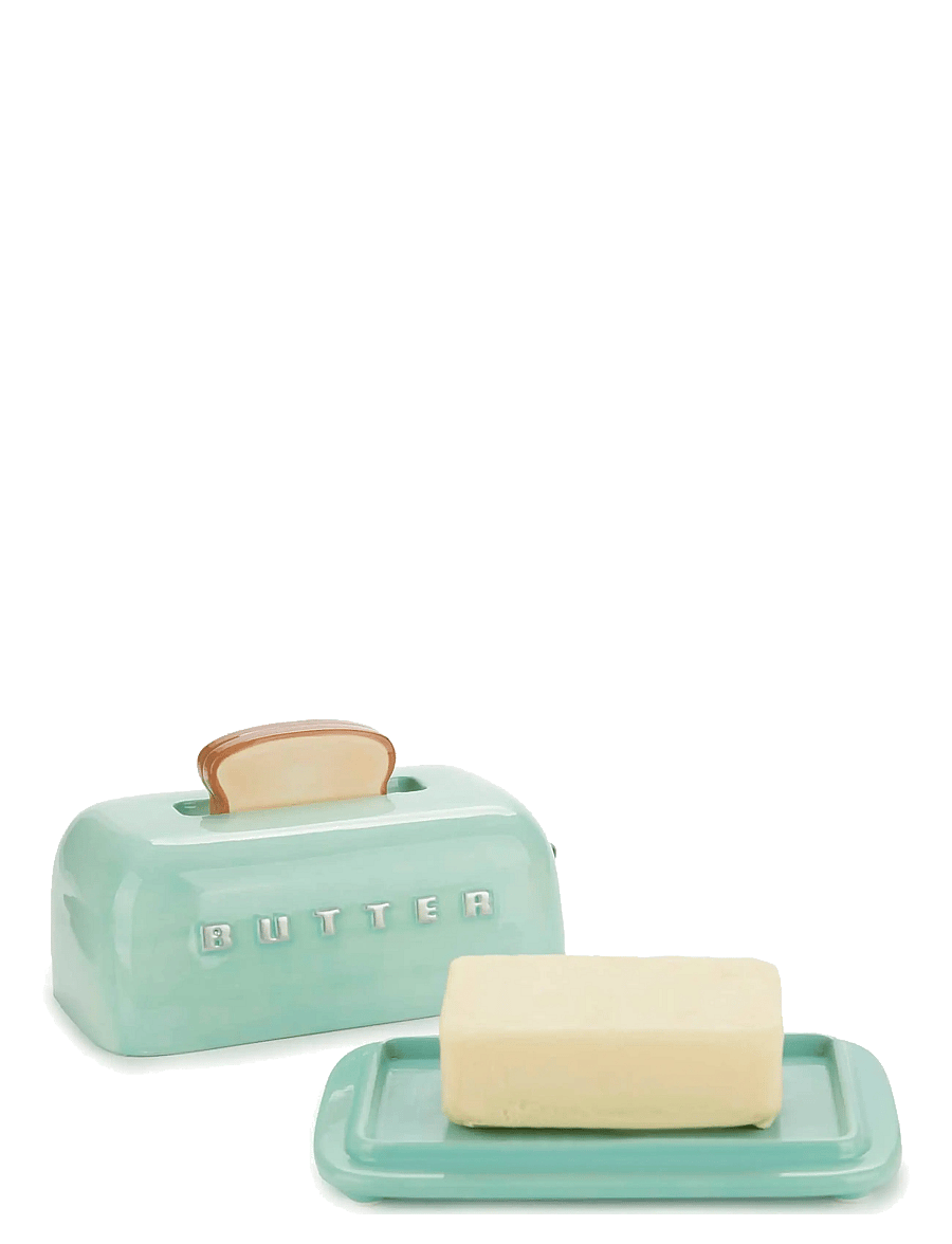 Balvi - Smörbehållare med lock Toasty, Grön - butterdosen - green - 1