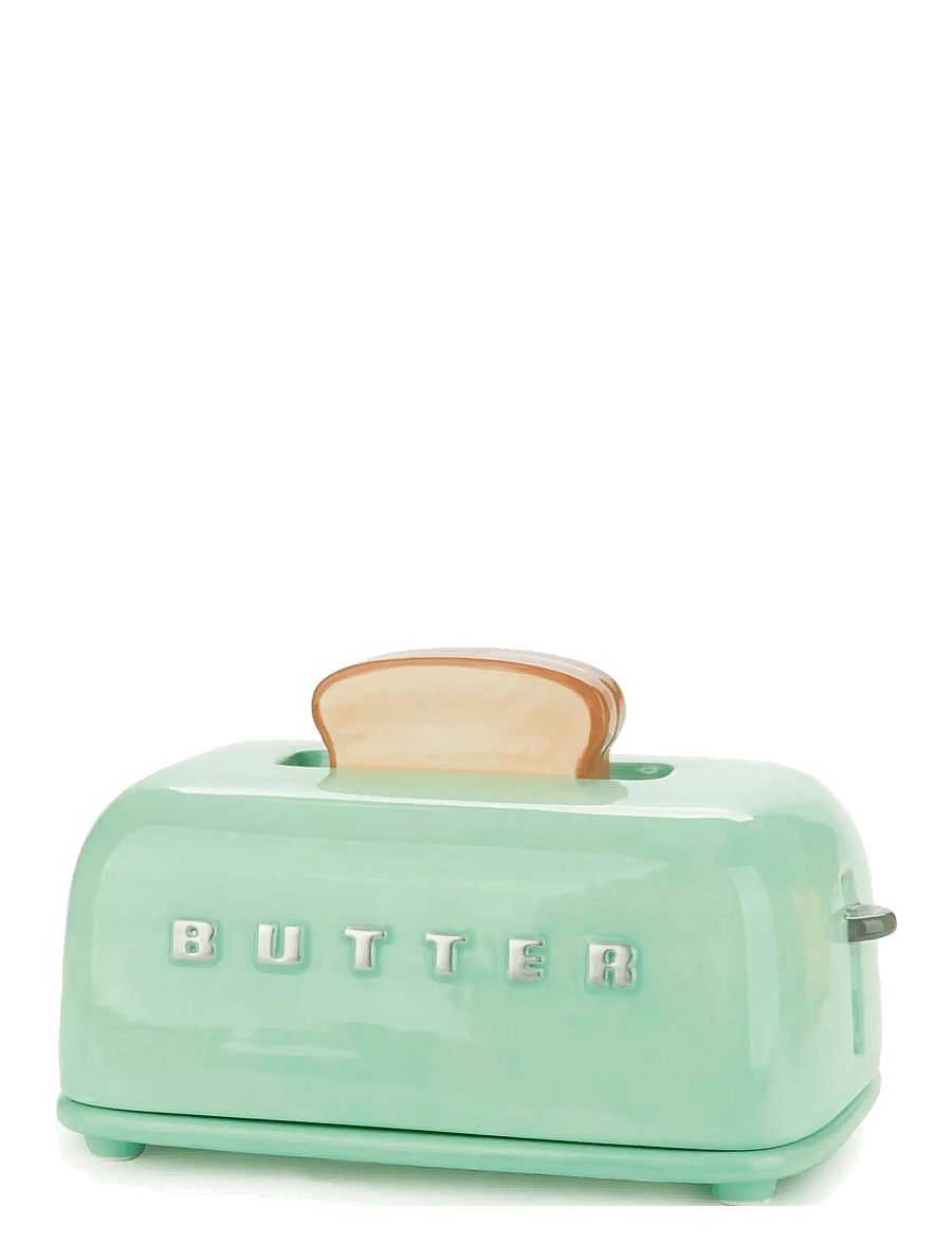 Balvi - Smörbehållare med lock Toasty, Grön - butterdosen - green - 2