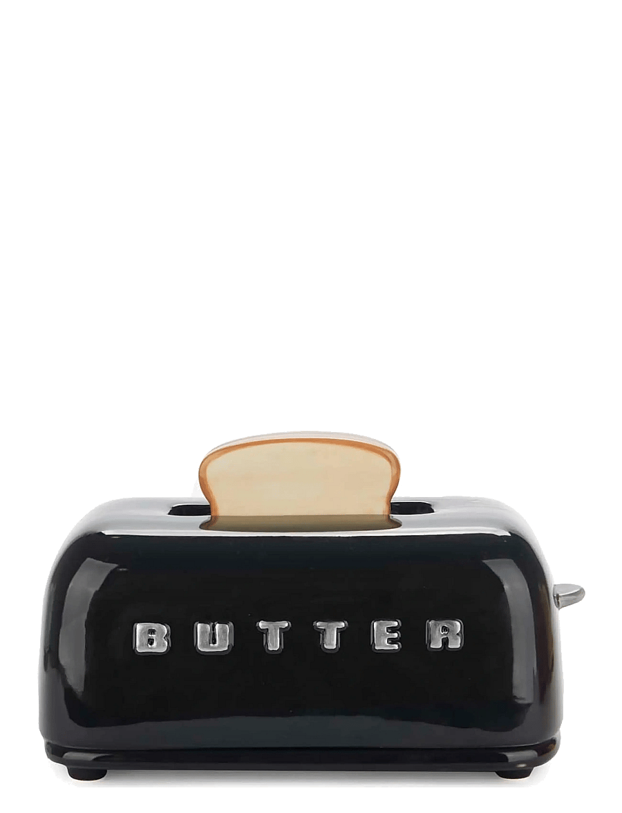 Balvi - Smörbehållare med lock Toasty, Svart - butterdosen - black - 0