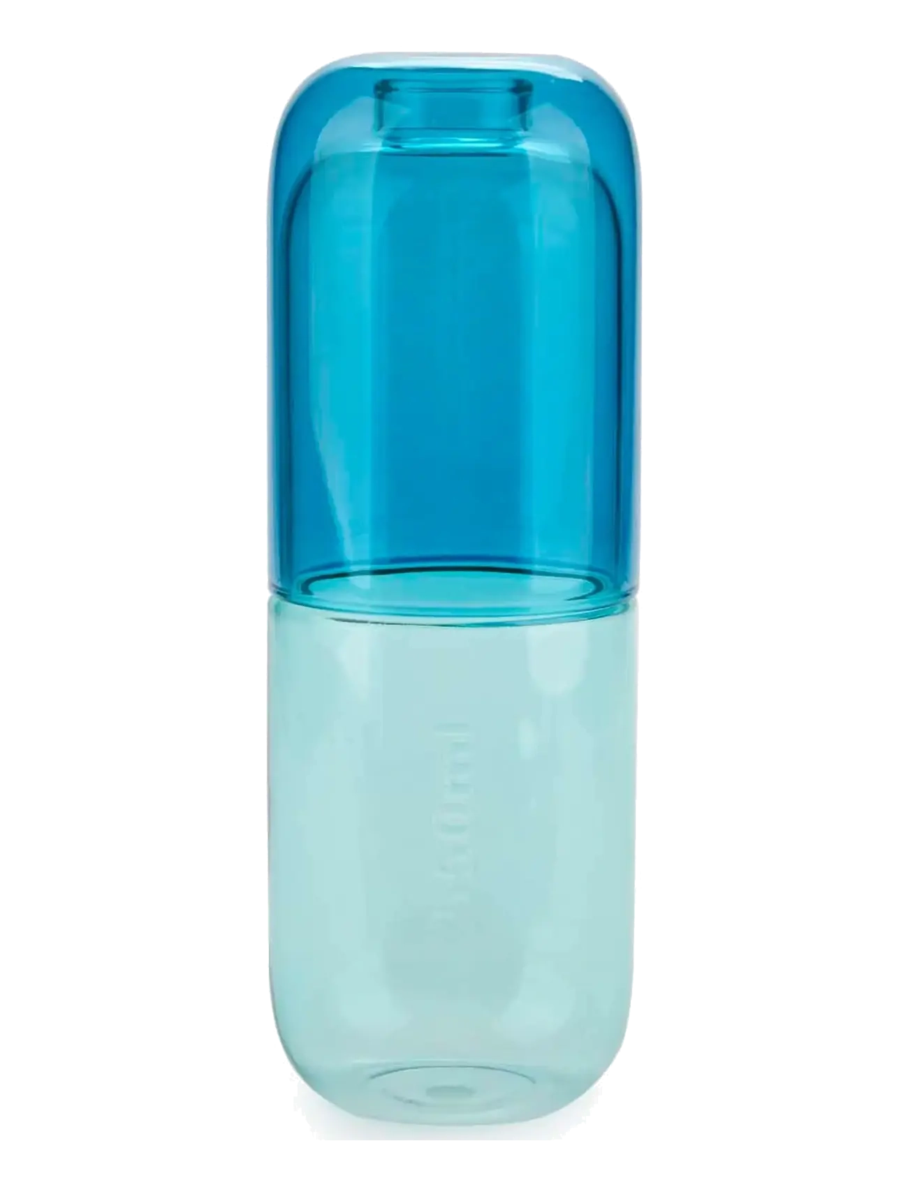Balvi Flaska O Glas Piller Blått Glas 500 Ml, Water Bottles, Blå, Str: 19.8X7X7CM
